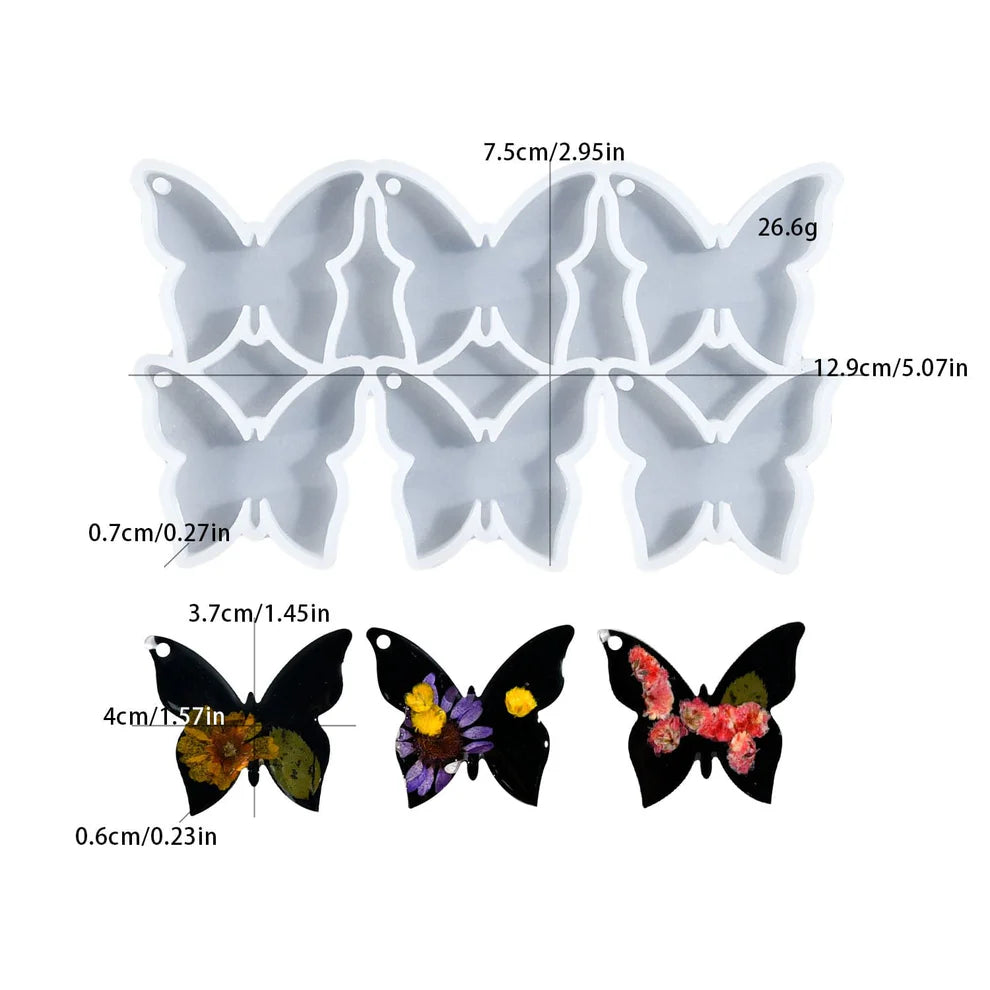 6 Cavity Jewellery Keychain Mould (J)