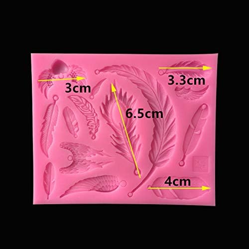 Pink Feather Charm Mould (B)