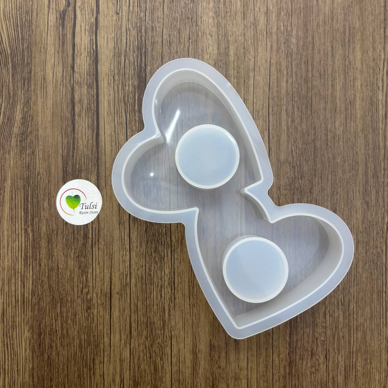 Dual Heart T-light Holder Mould