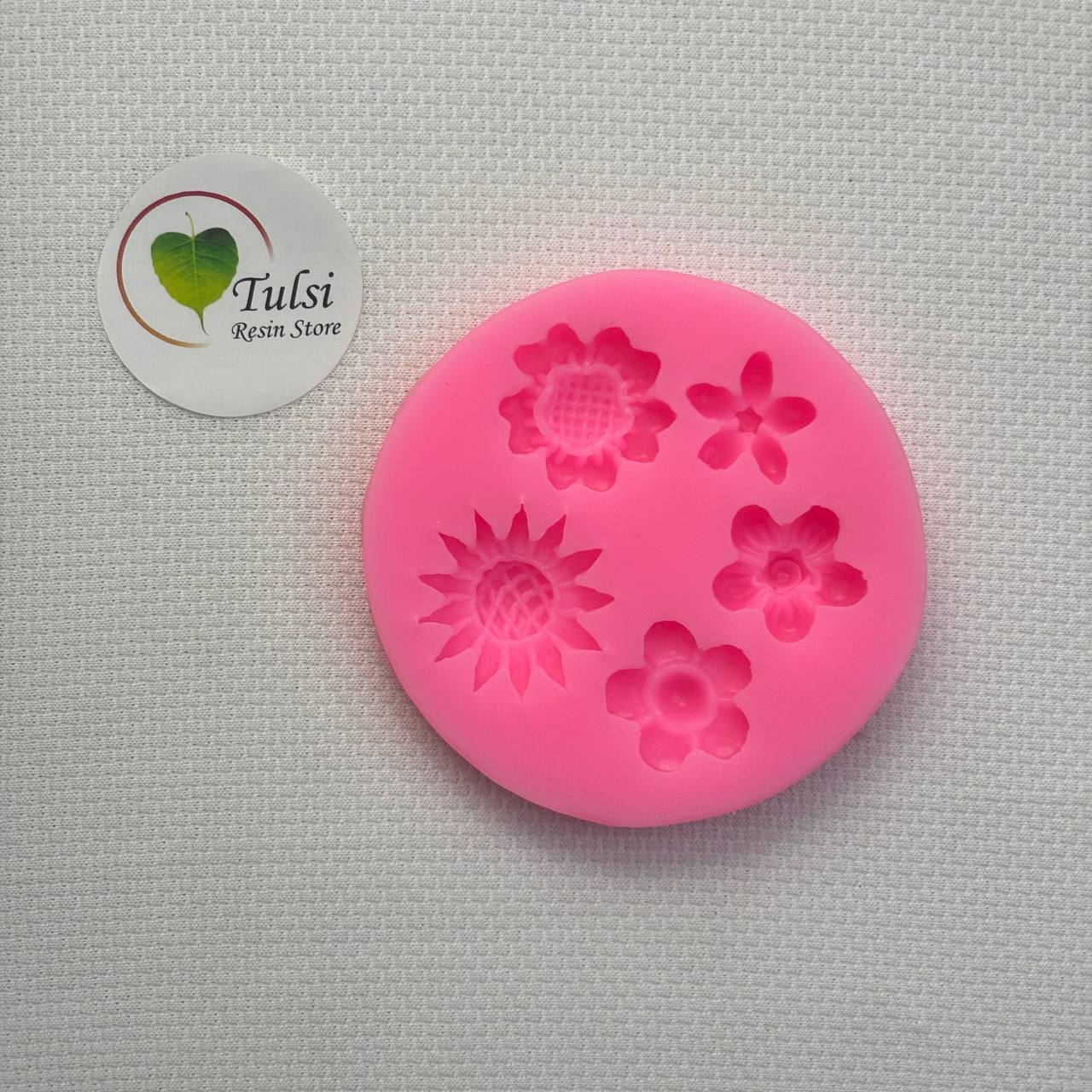 Pink Flower Mould (G) - 5 Cavity