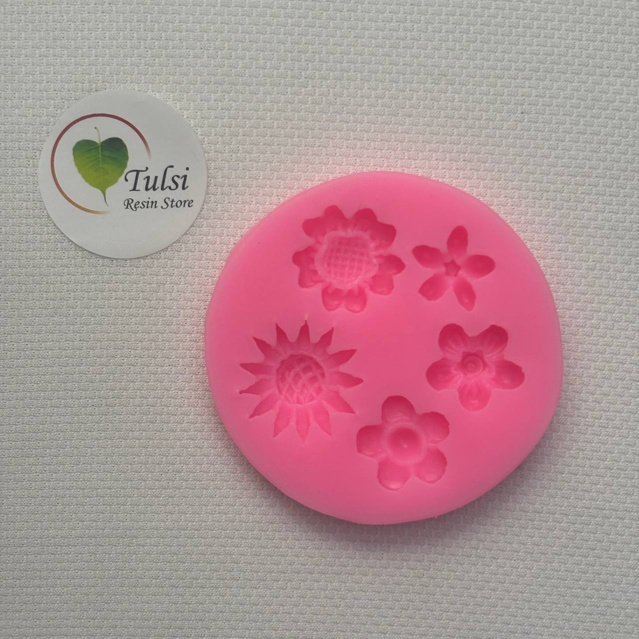 Pink Flower Mould (G) - 5 Cavity