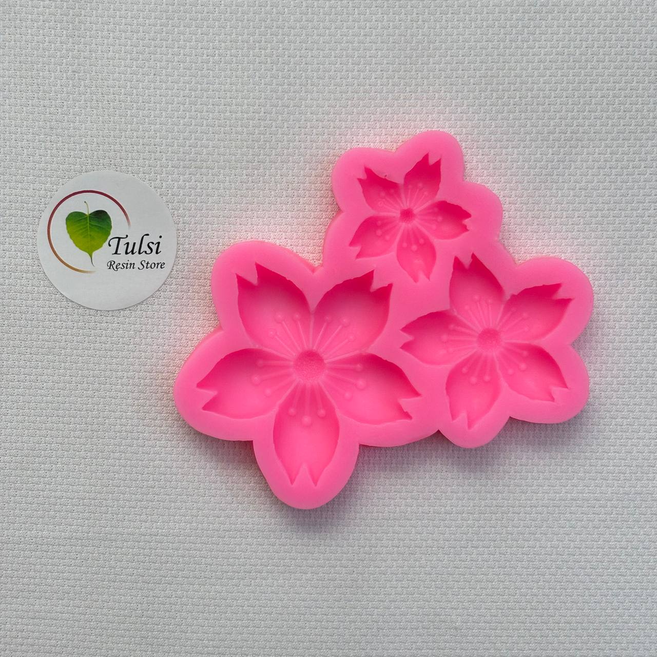 Pink Flower Mould (E) - 3 Cavity