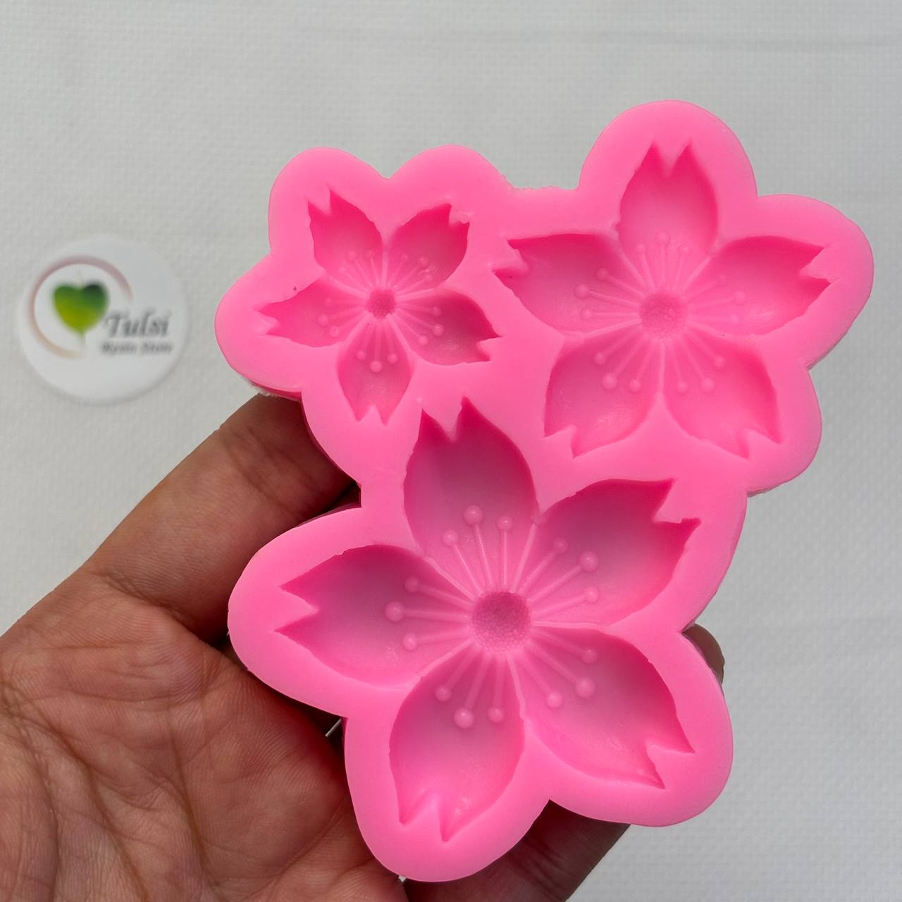 Pink Flower Mould (E) - 3 Cavity