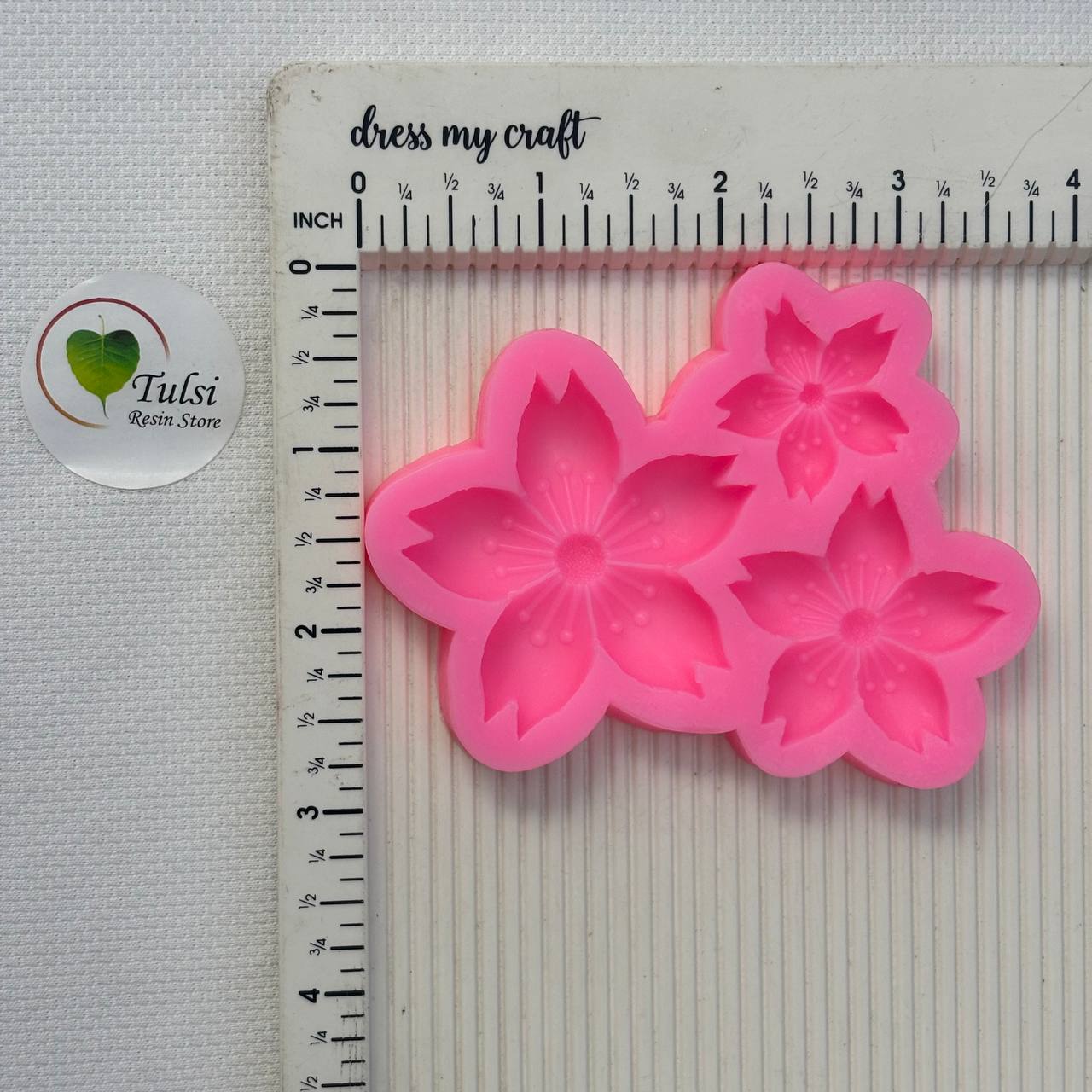 Pink Flower Mould (E) - 3 Cavity