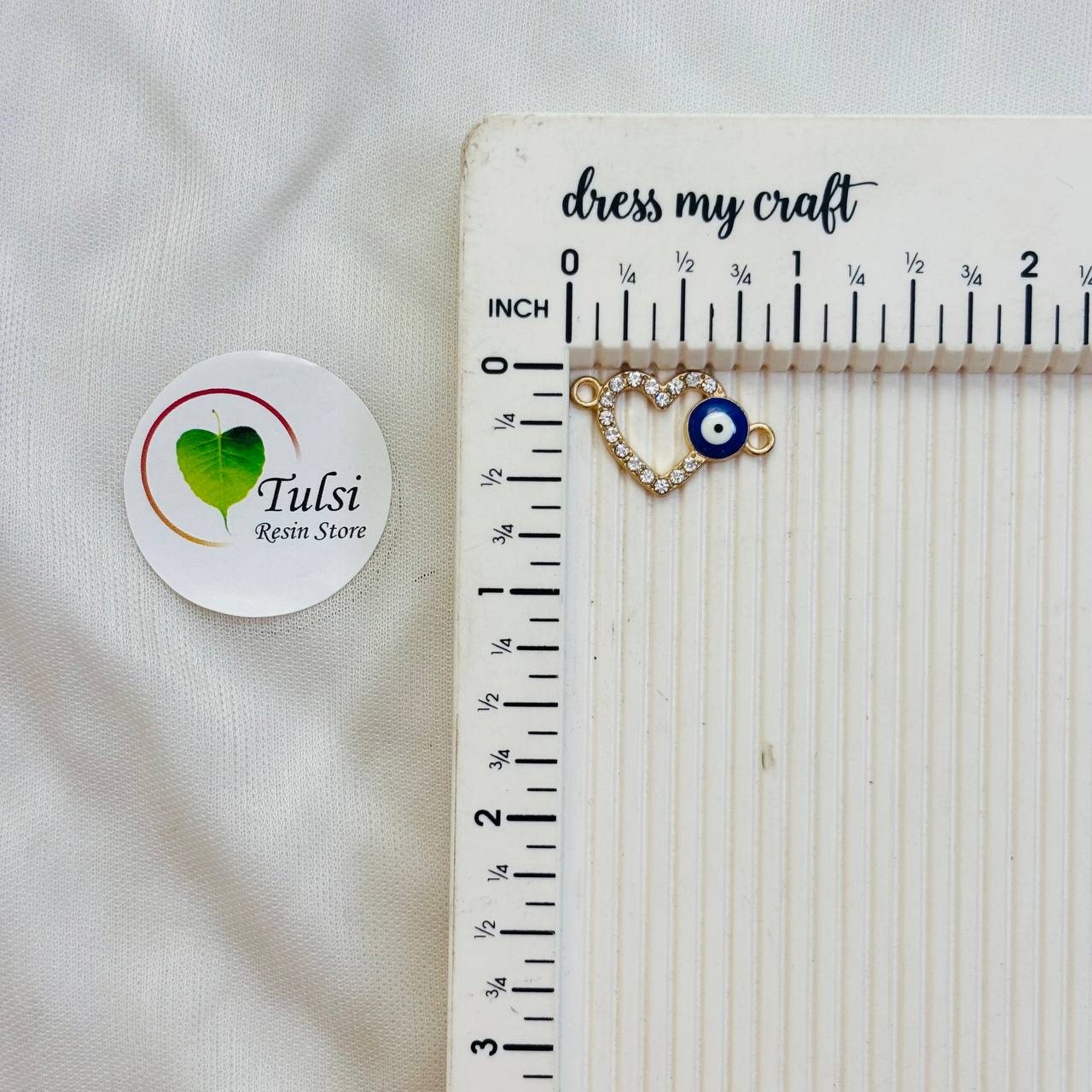 Diamond Evil Eye Two Hook Charm (C)