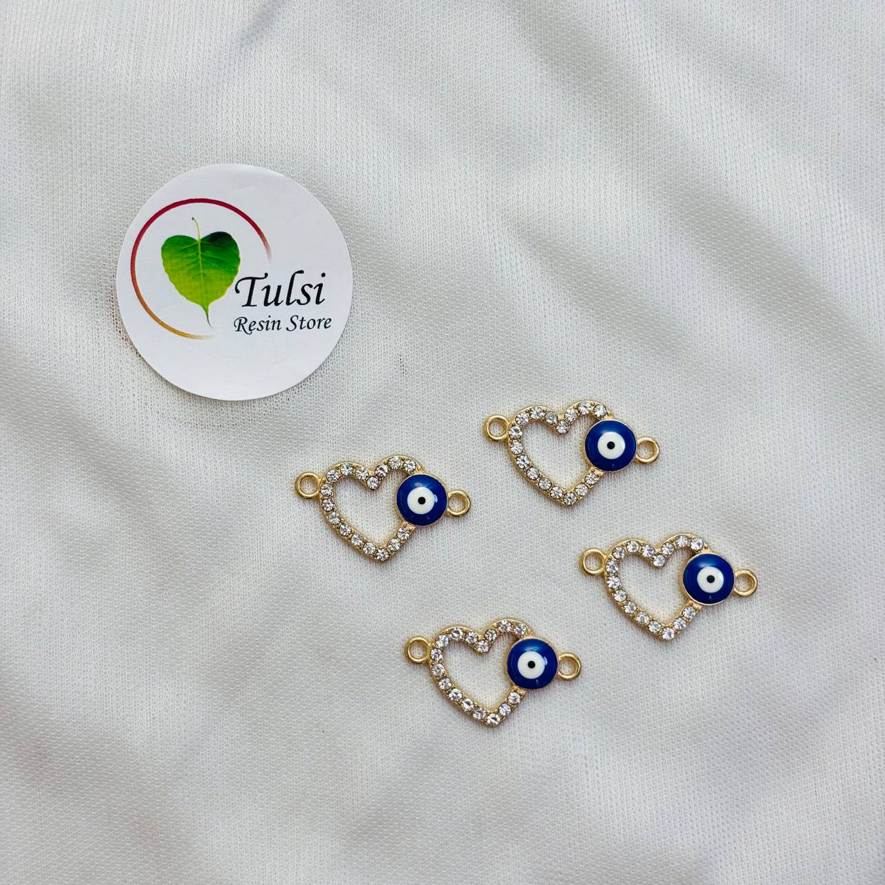 Diamond Evil Eye Two Hook Charm (C)