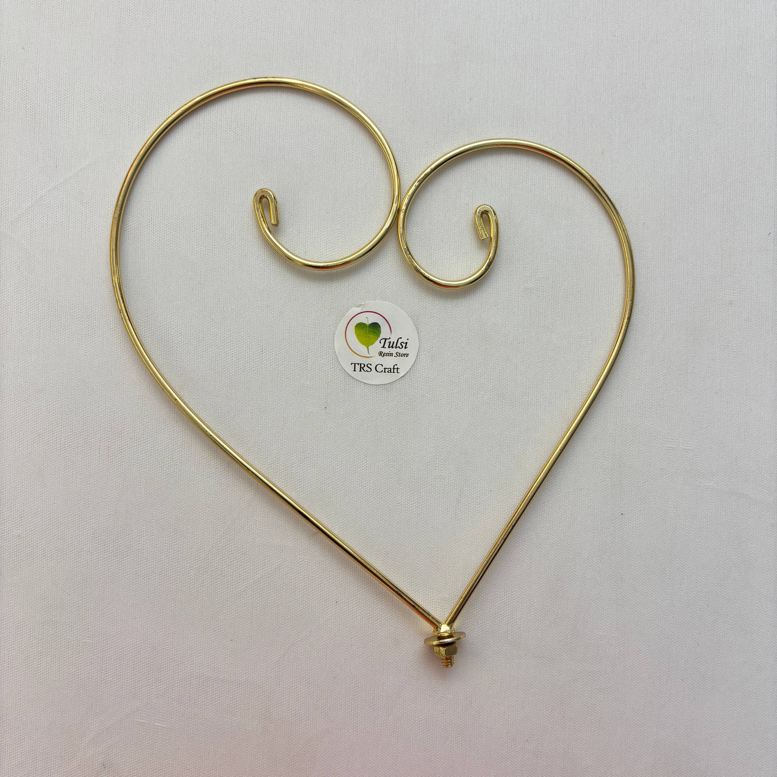 Metal Curly Heart Hoop Ring