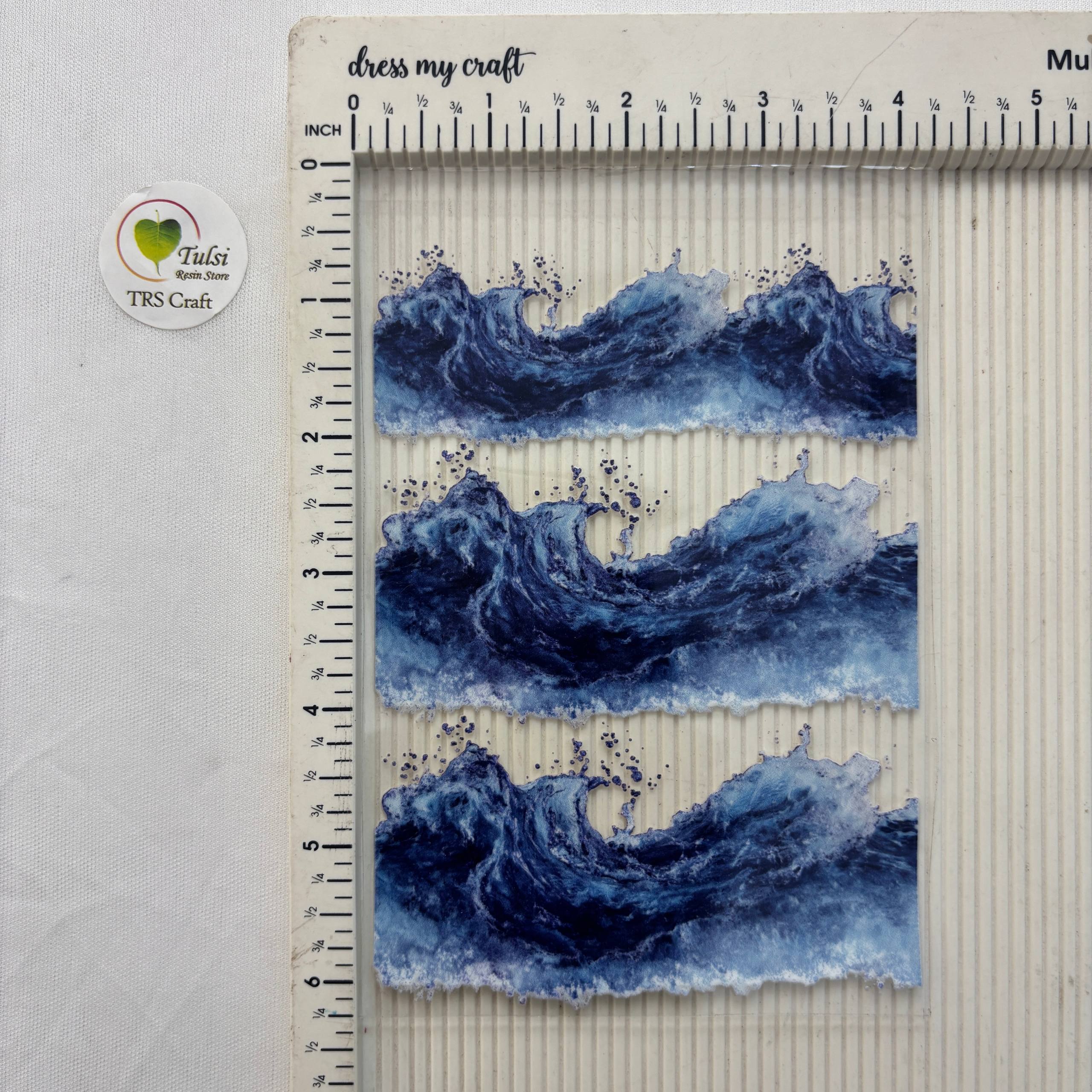 A6 UV DTF Sticker - Ocean Theme (D) - Waves