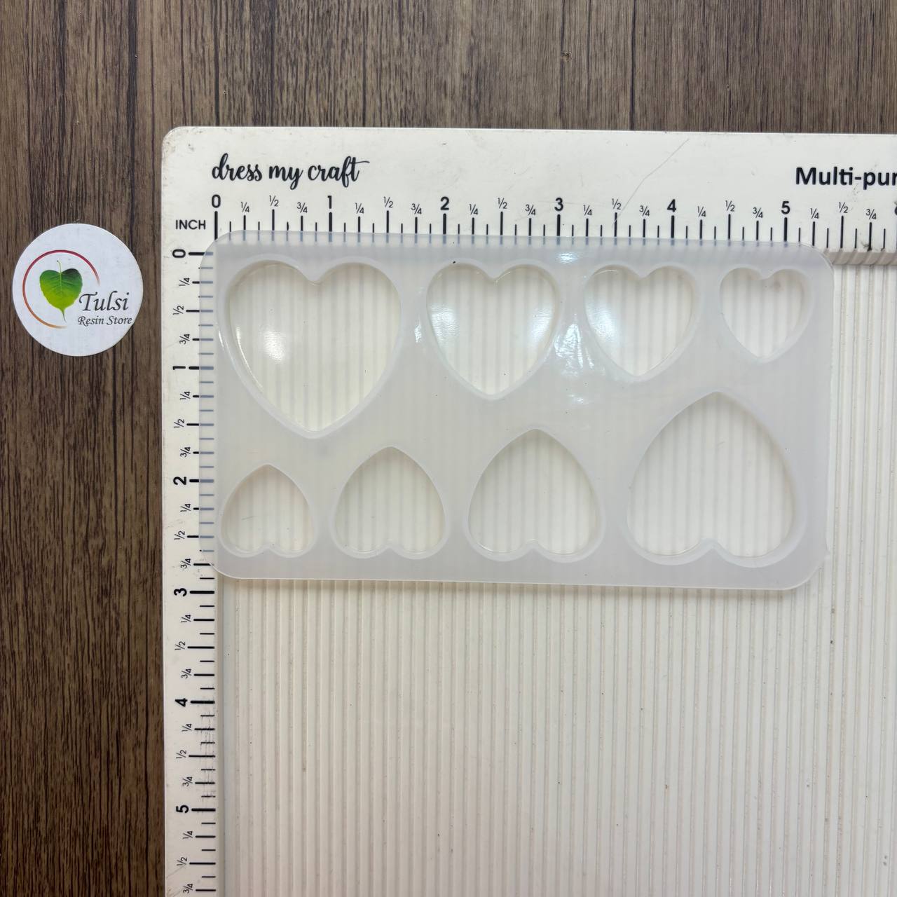 Pop-Socket/Keychain Mould- Heart (8 Cavity)