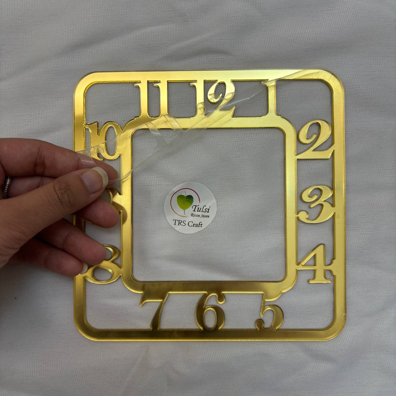English Number Ring - Square