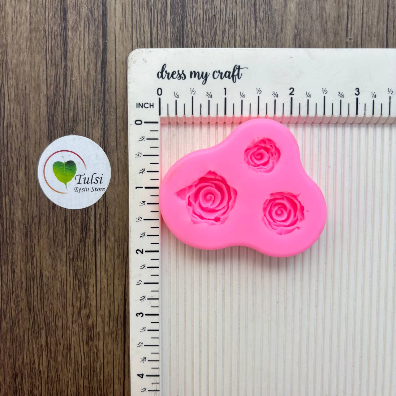 Pink Rose Mould (F) - 3 Cavity