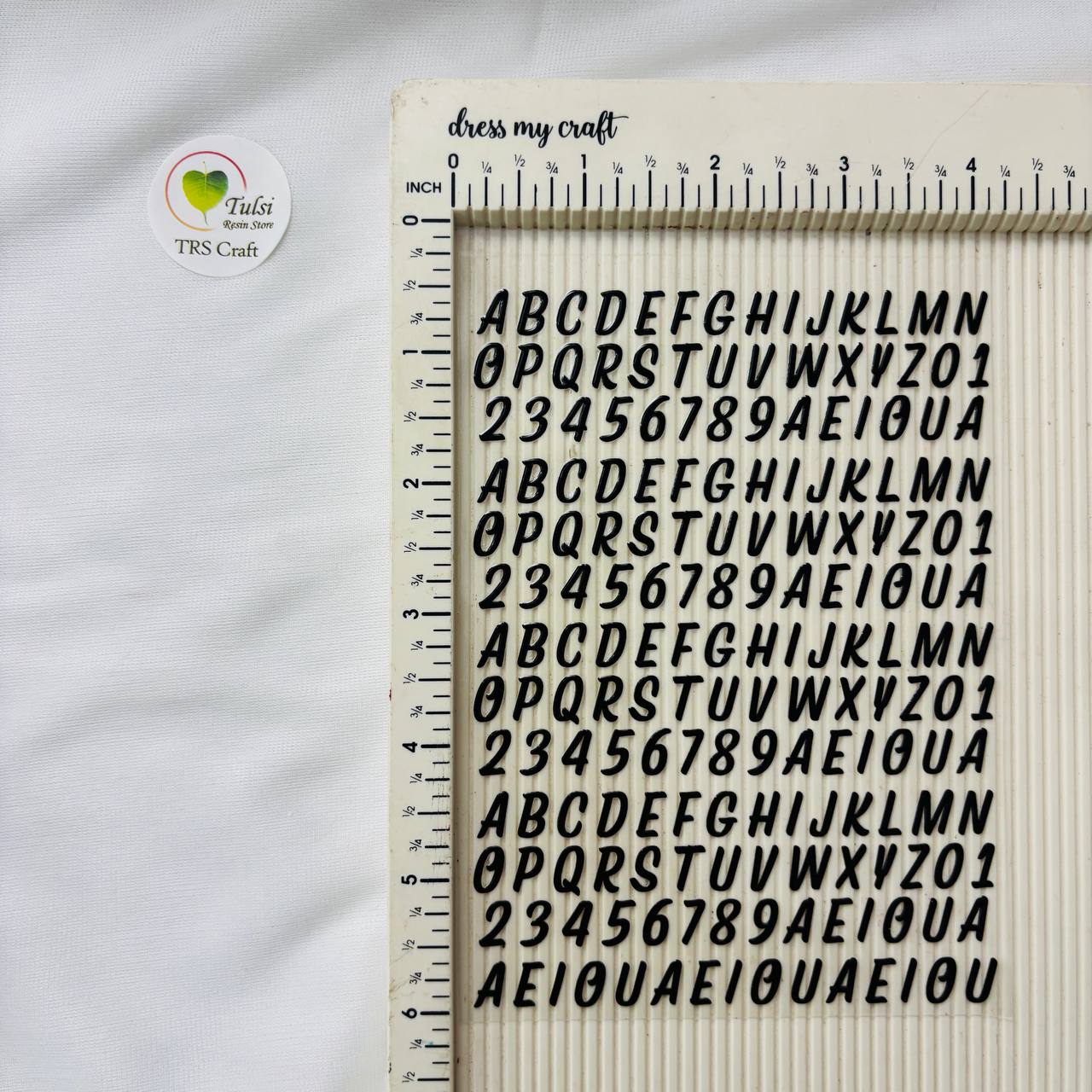 A6 UV DTF Sticker - Alphabet Black (B)