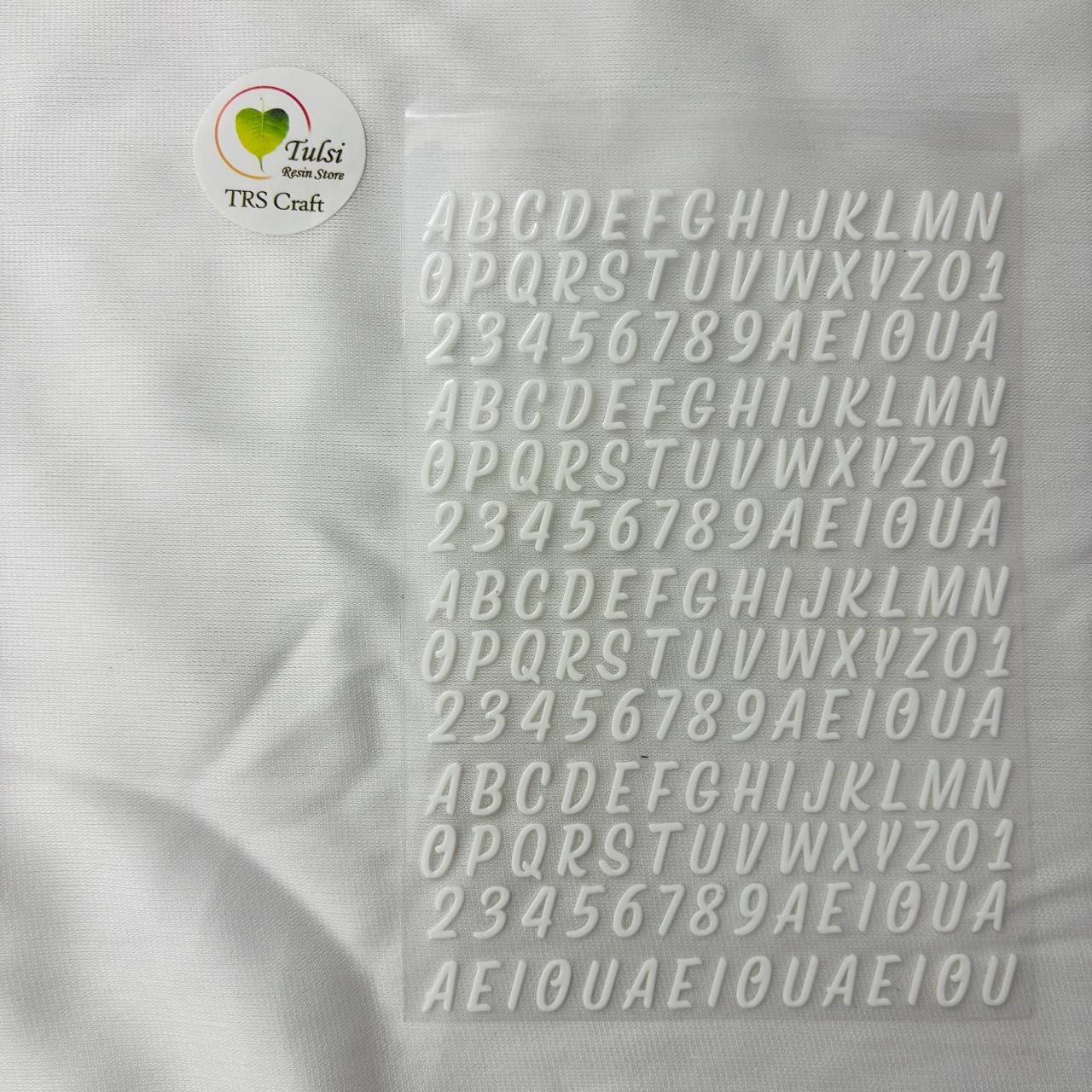 A6 UV DTF Sticker - Alphabet White (A)