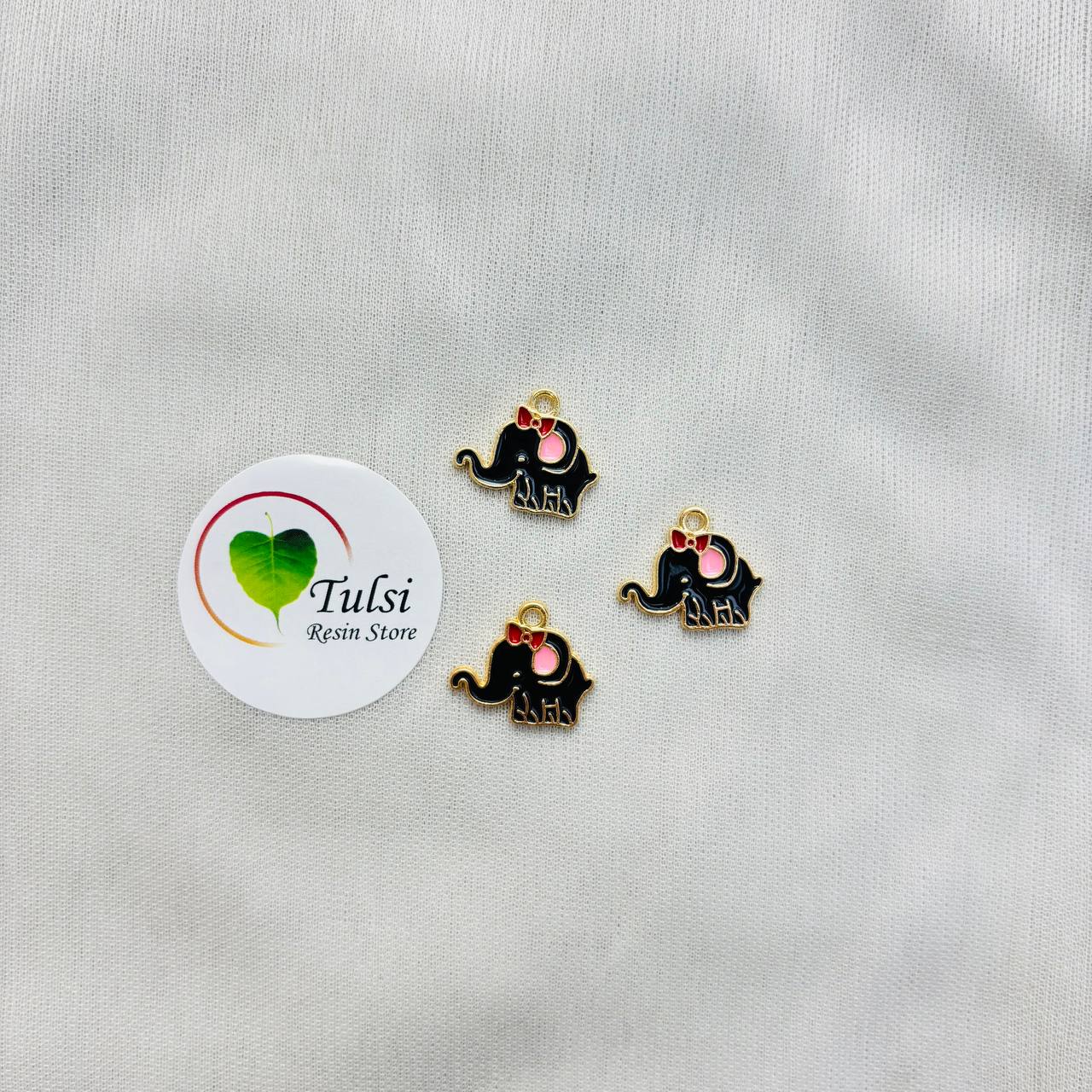 Elephant Charm (A) - Black