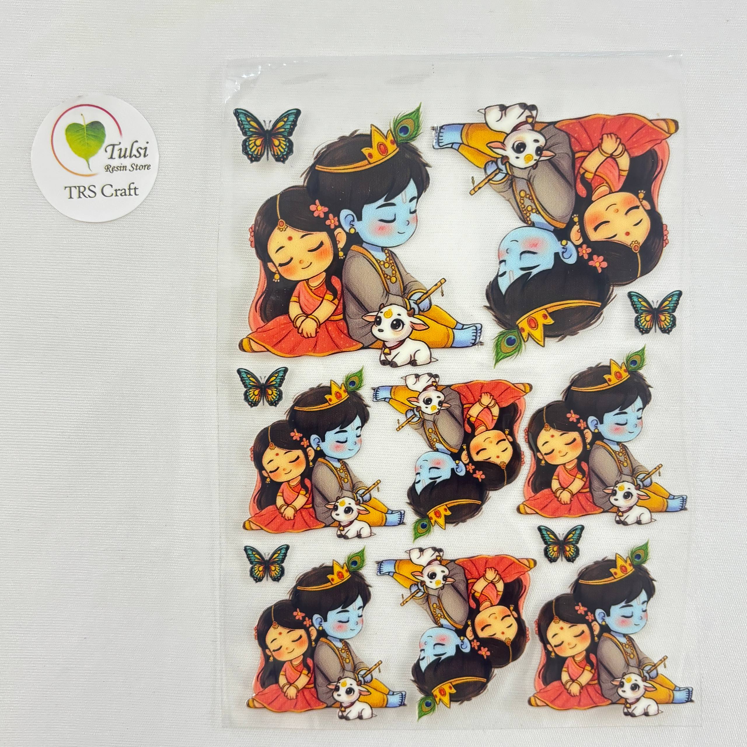 A6 UV DTF Sticker - God Idols Radha Krishna (H2)