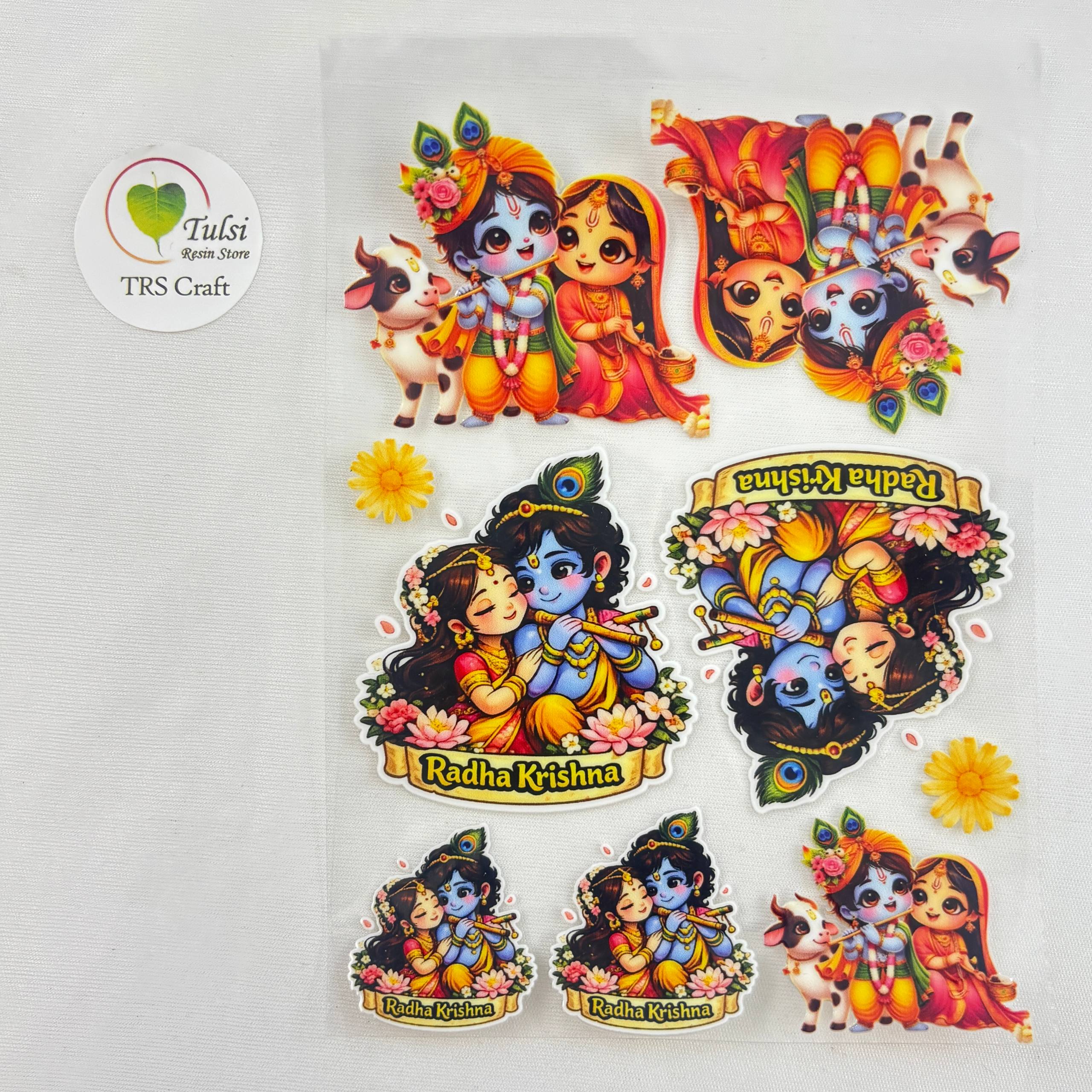 A6 UV DTF Sticker - God Idols Radha Krishna (H4)