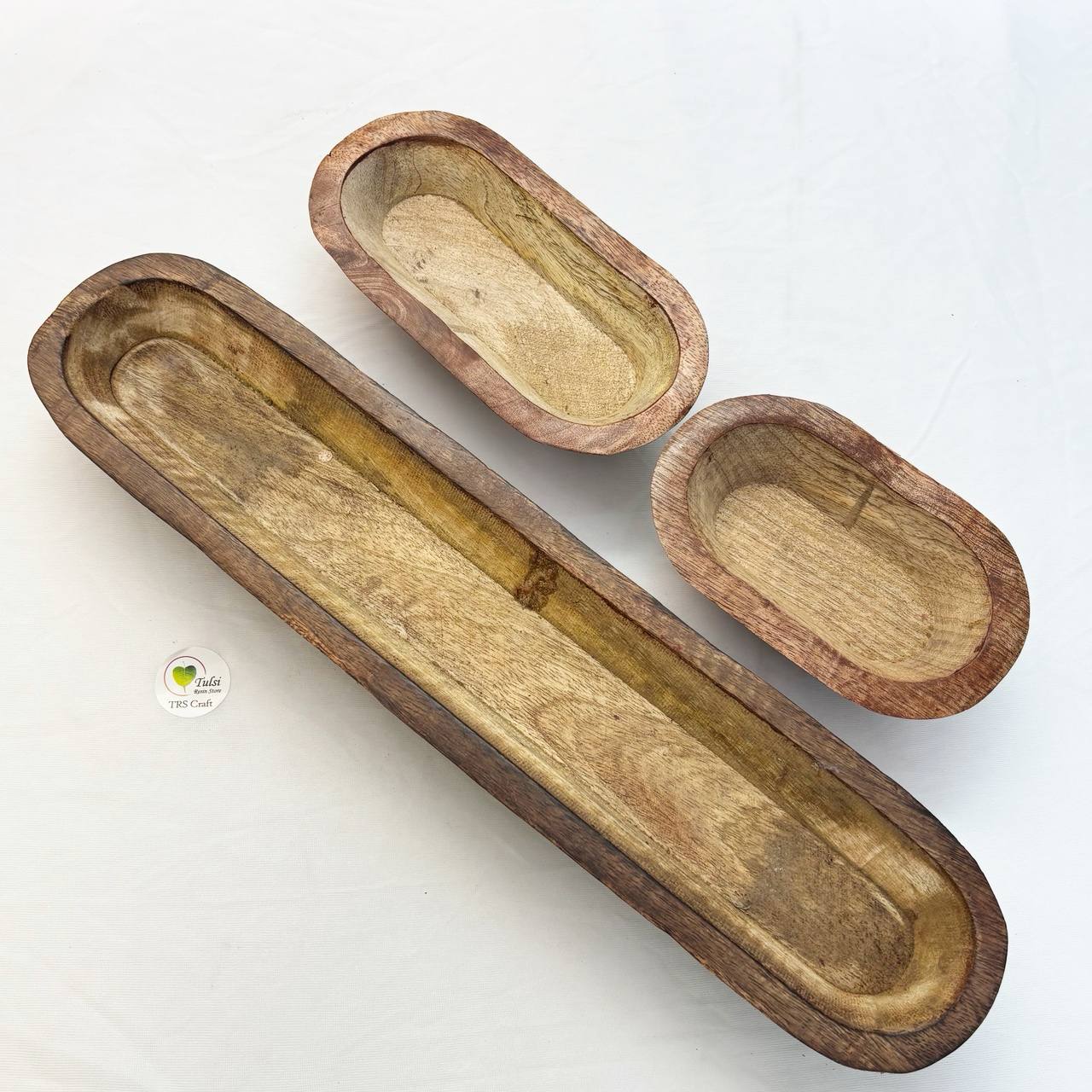 Wooden Candle Bowl - Boat