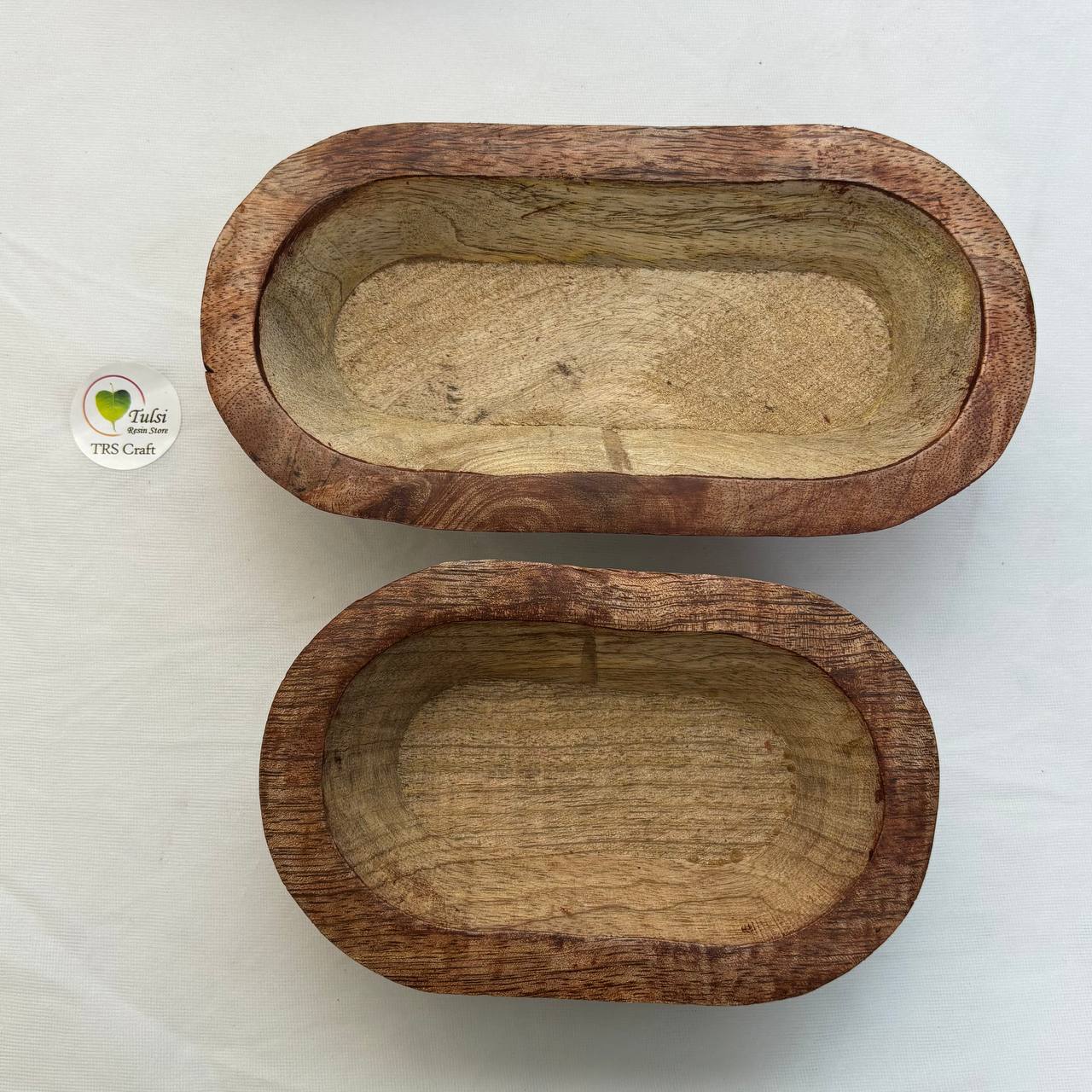Wooden Candle Bowl - Boat