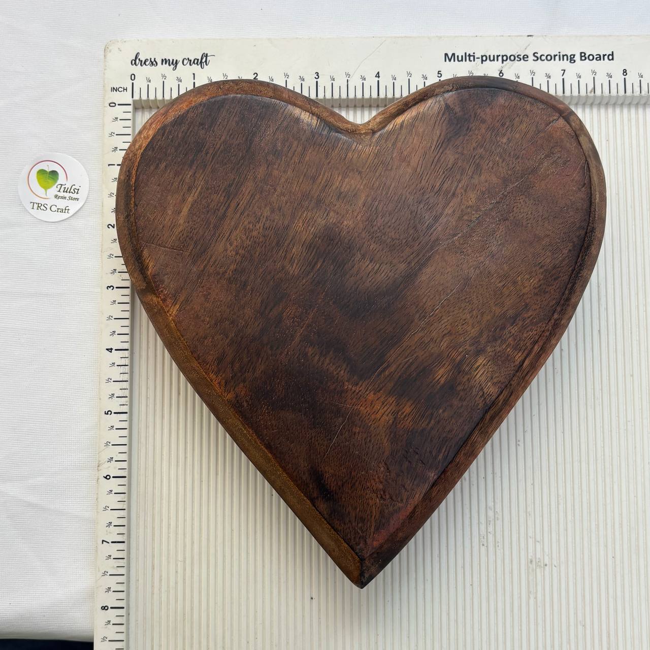 Wooden Candle Bowl - Heart