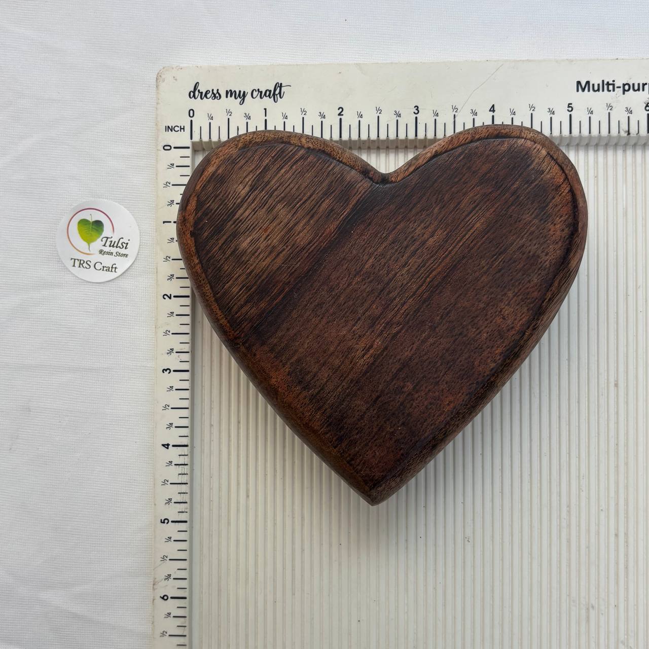 Wooden Candle Bowl - Heart