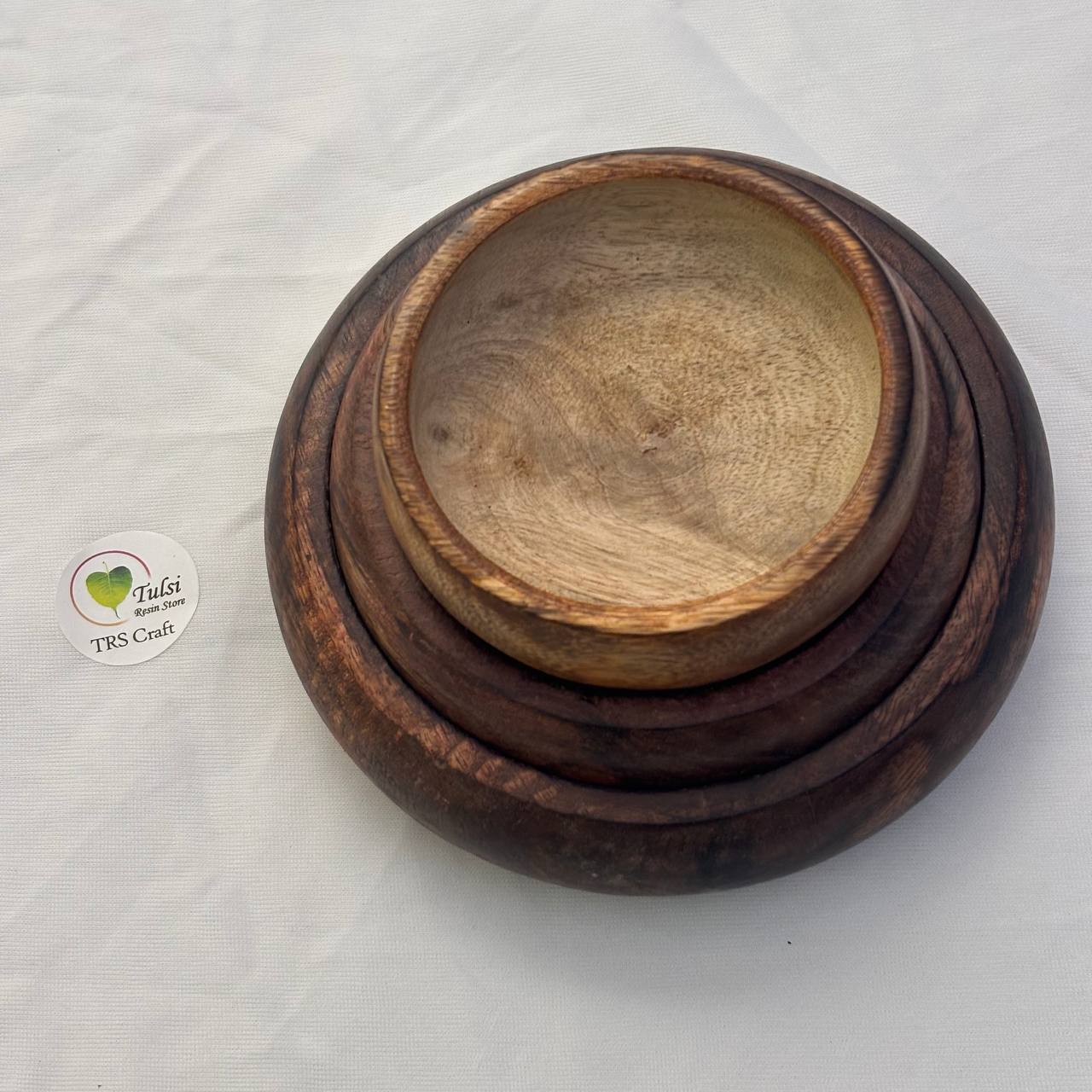 Wooden Candle Bowl - Urli