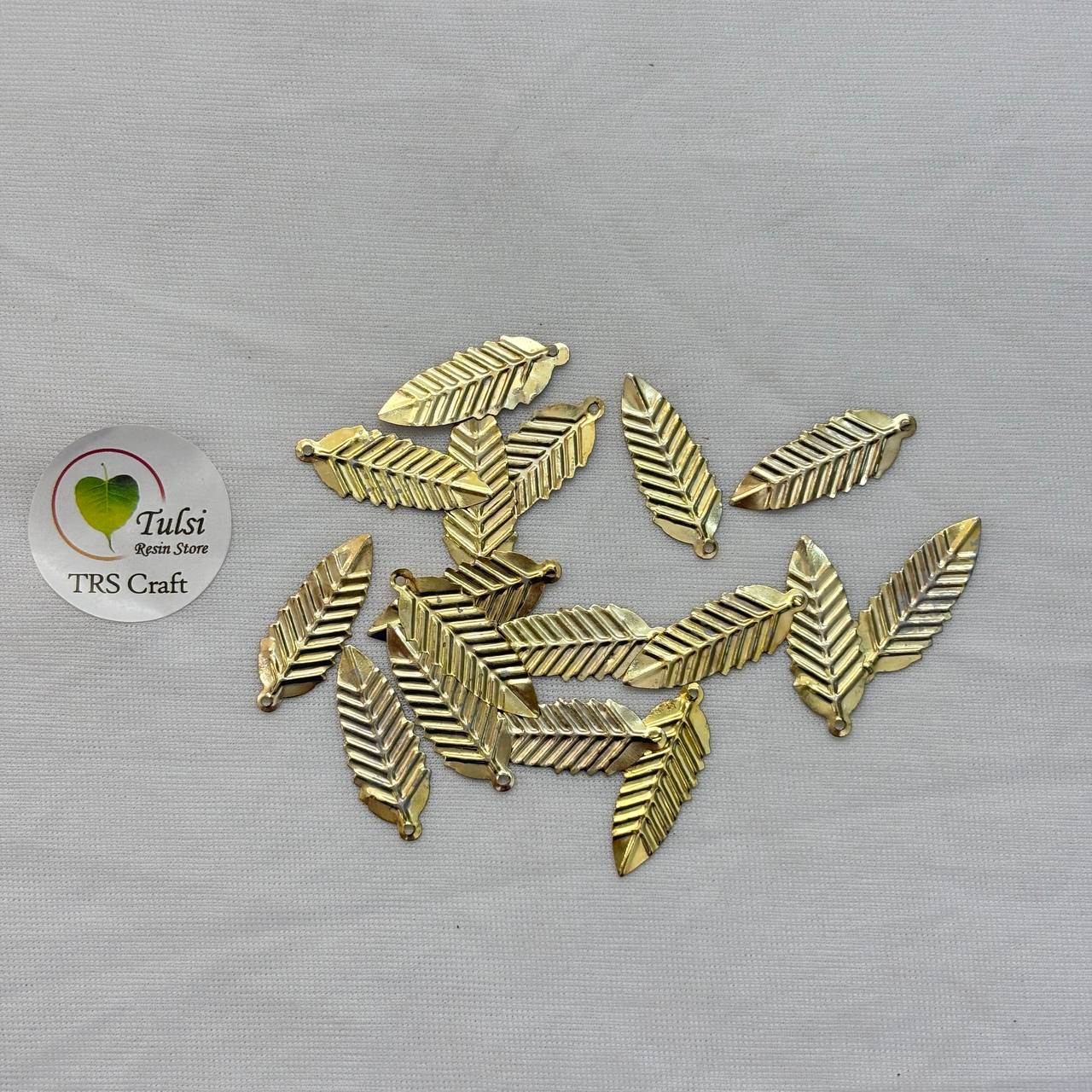 Metal Leaf Charm (G) (20pc)