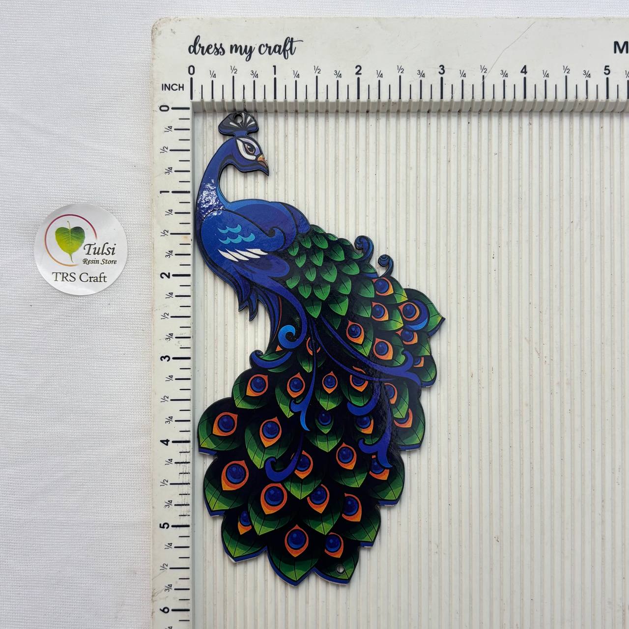 MDF Printed Peacock Cutout (A) - Big