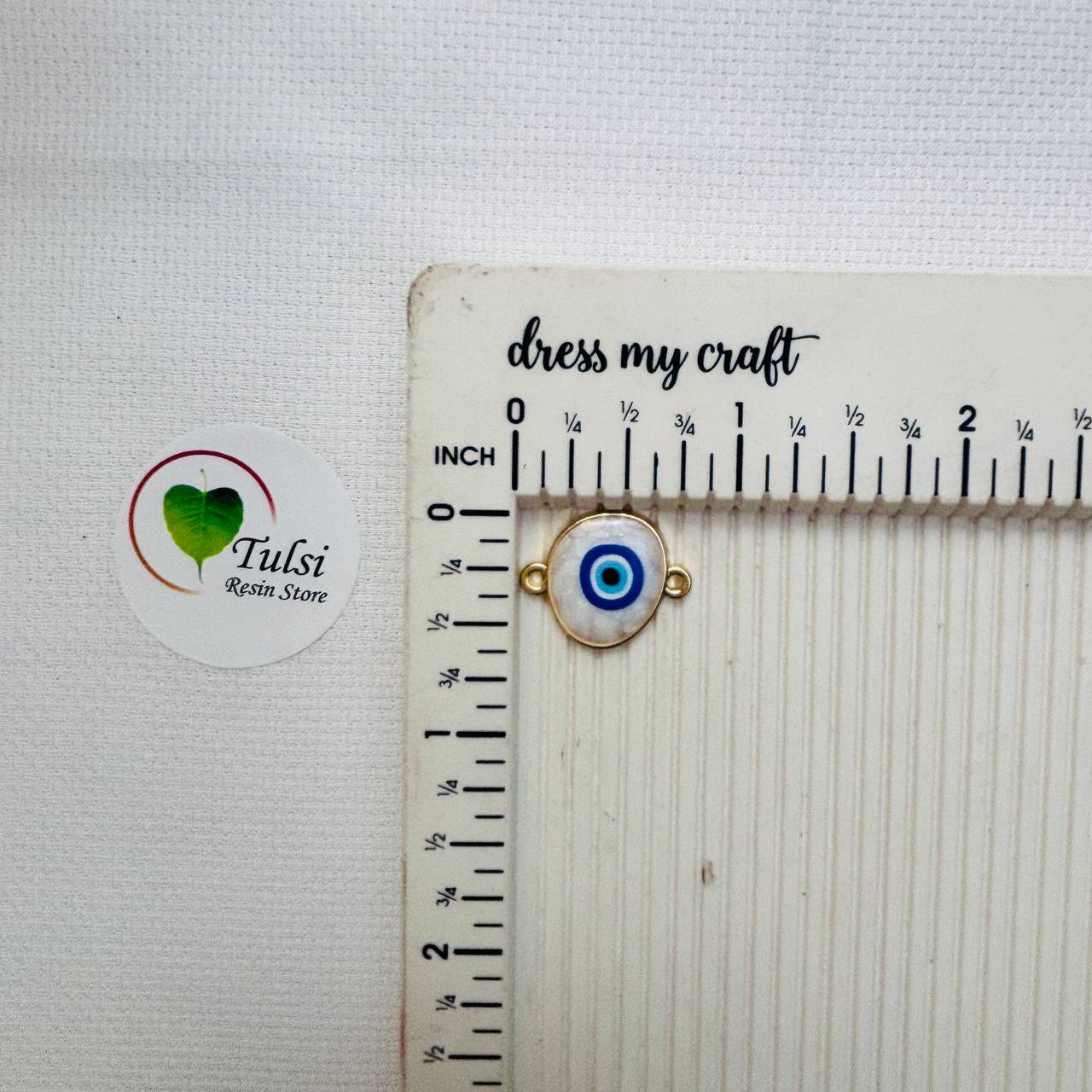 Evil Eye Charm With Two Hooks - Q