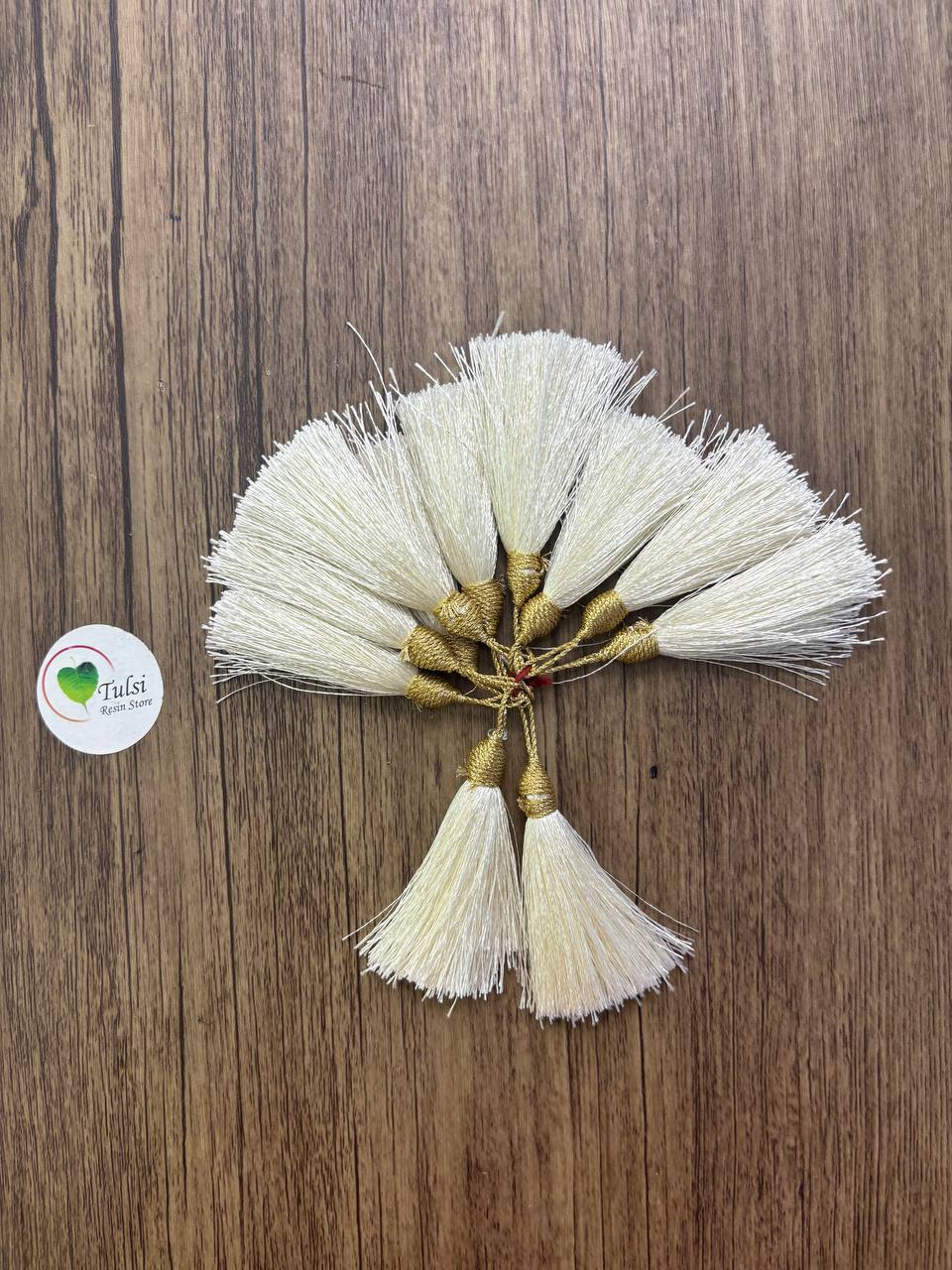 White Bookmark Tassels (11 Pcs)