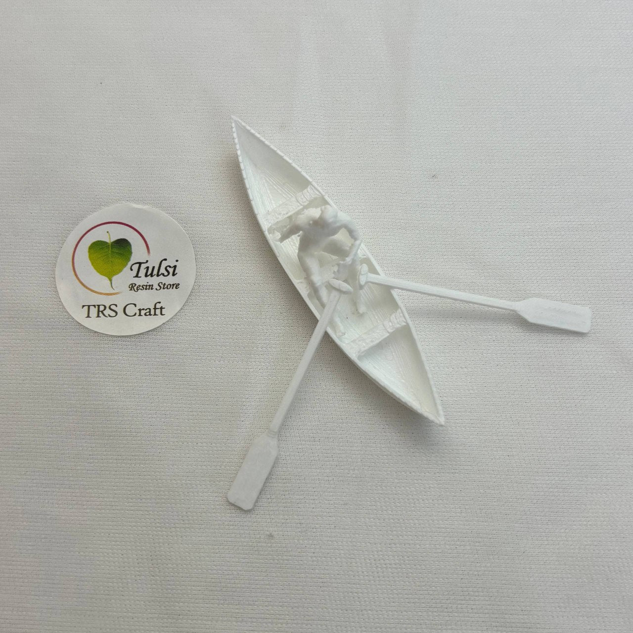 3D Miniature - Boat with Man & Oars