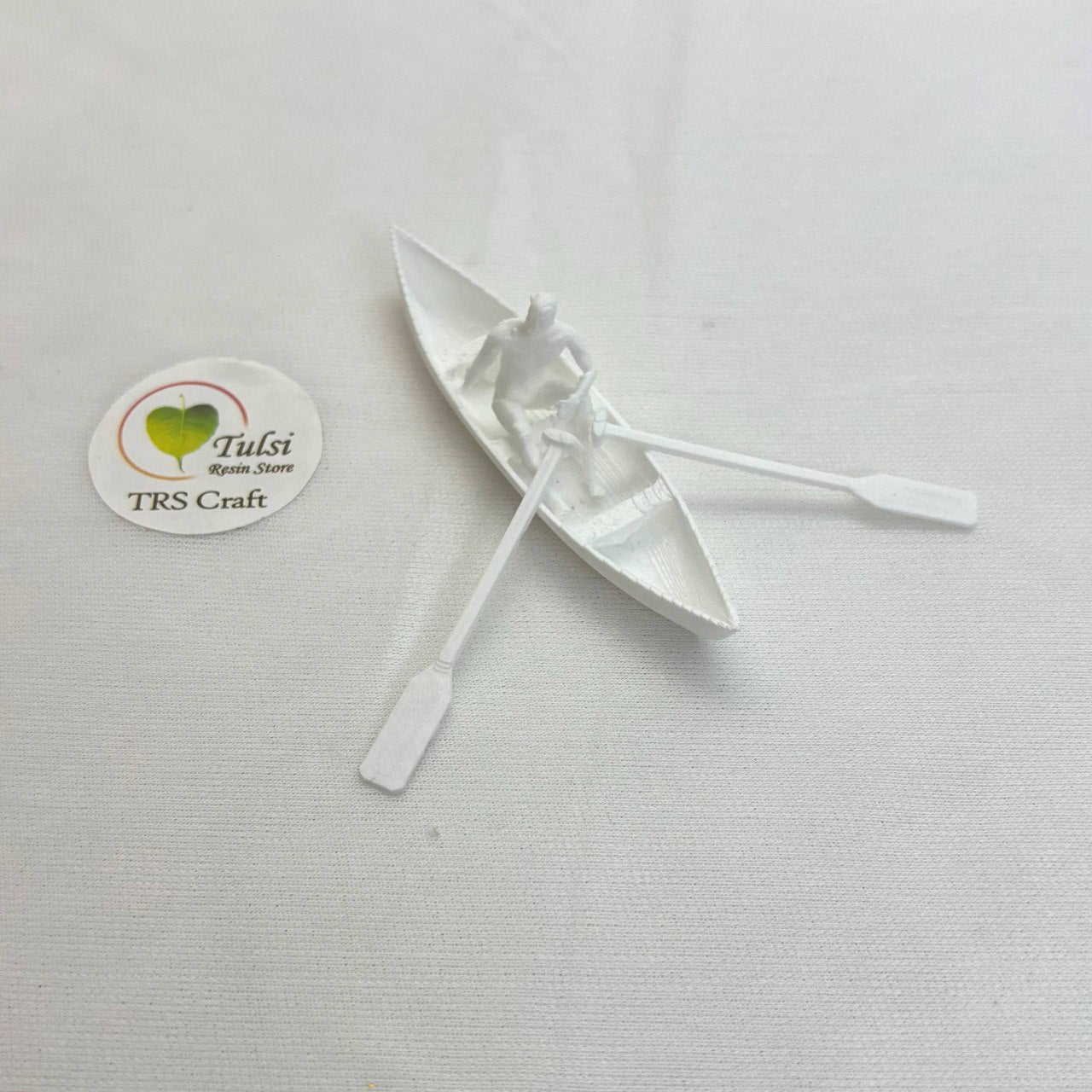 3D Miniature - Boat with Man & Oars