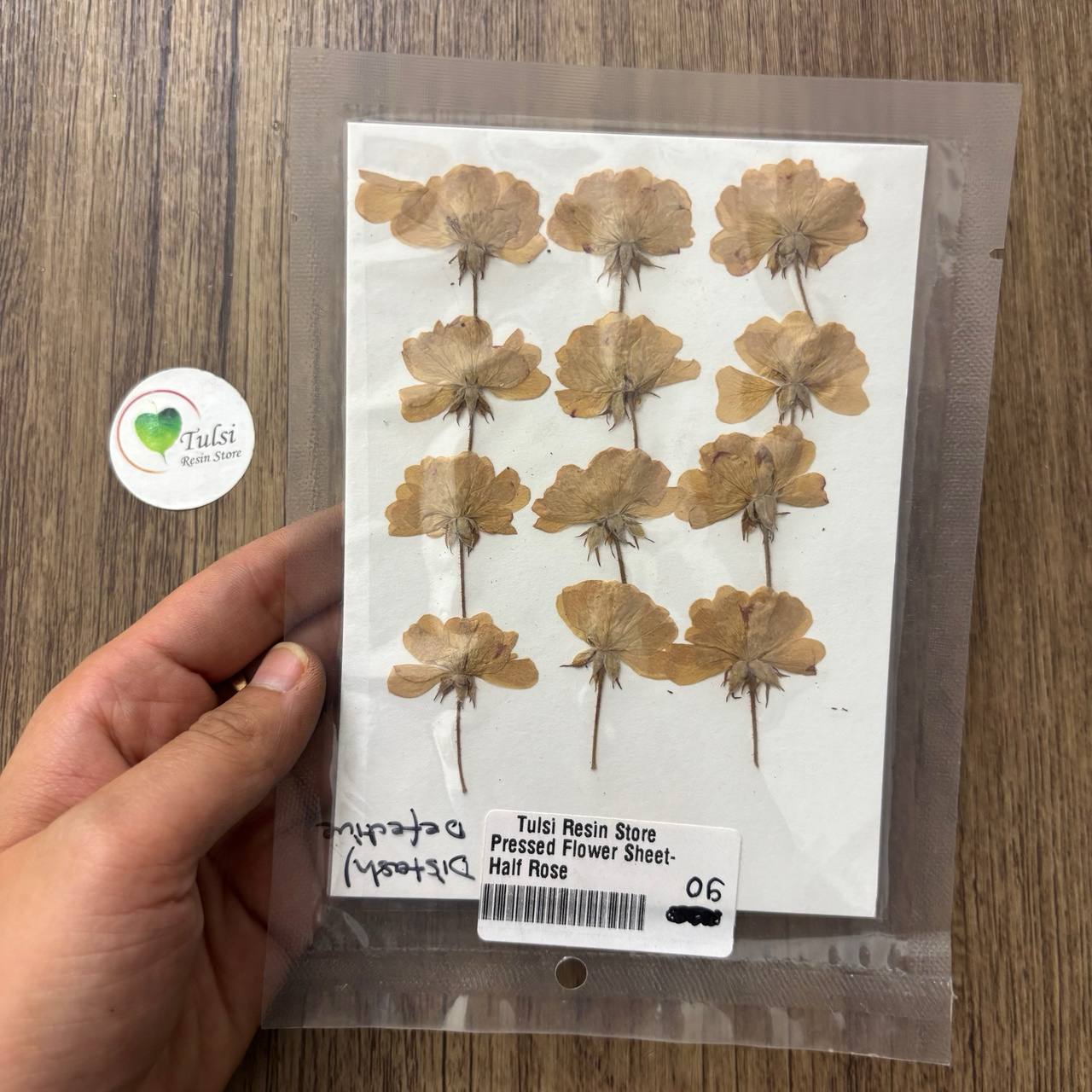 Distash Pressed Flower Sheet- Half Rose