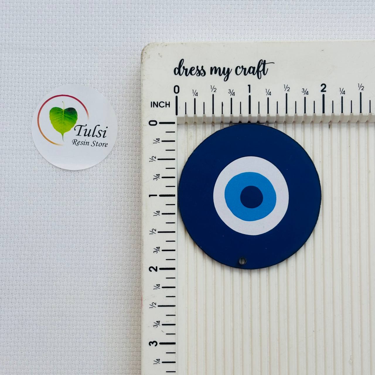 MDF Printed Evil Eye Cutout With Hole (5Pc)
