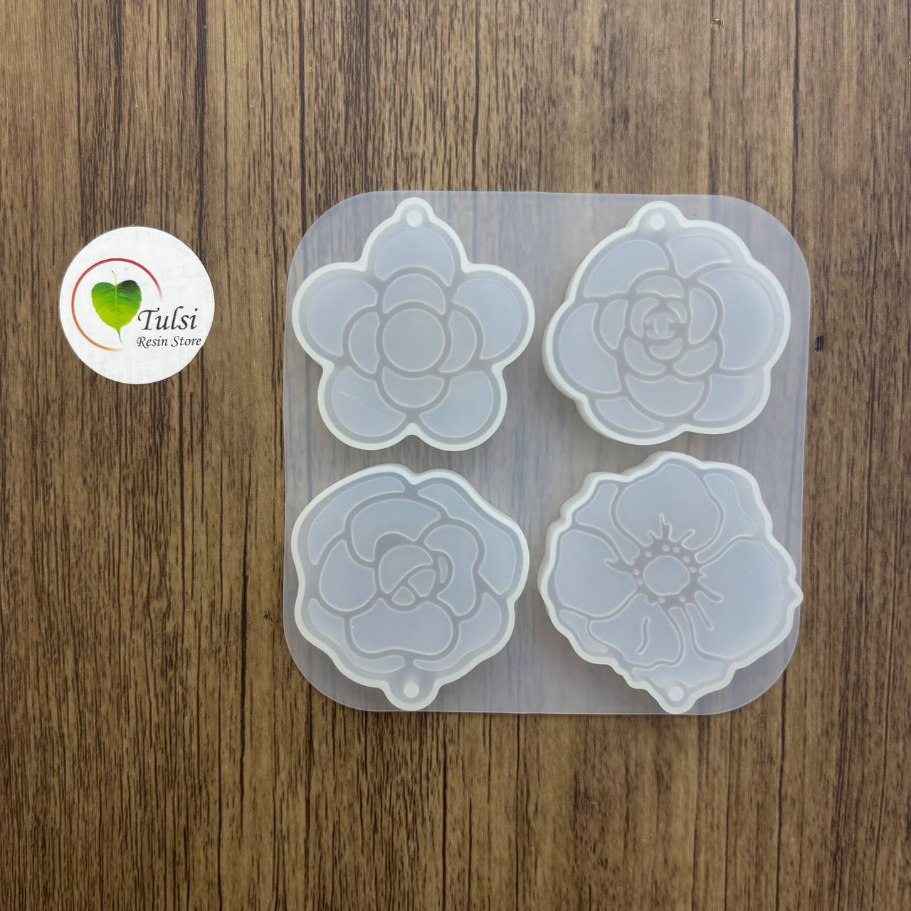 Floral Keychain Mould (B) - 4 Cavity