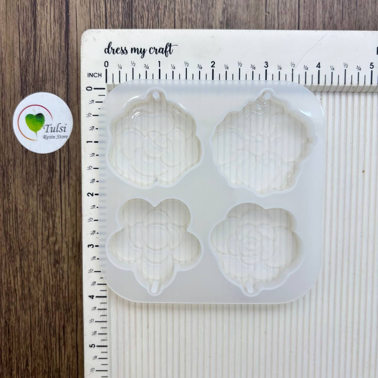 Floral Keychain Mould (B) - 4 Cavity