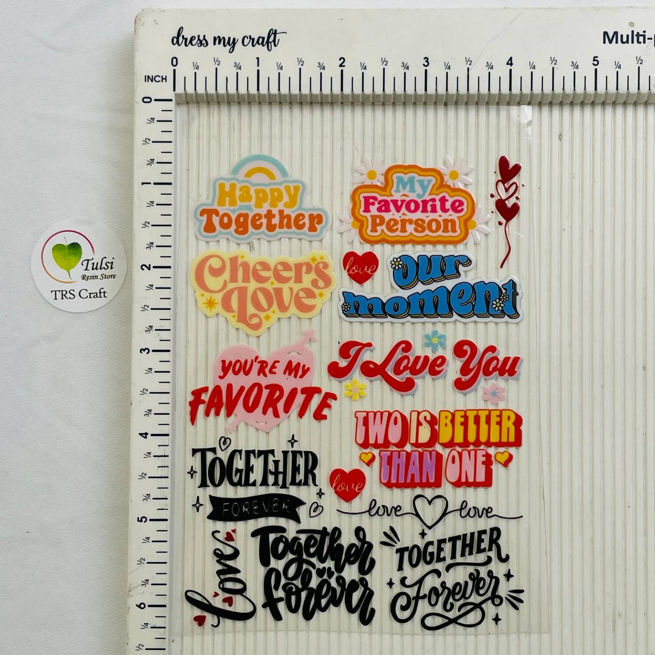 A6 UV DTF Sticker - Love Caption (A)