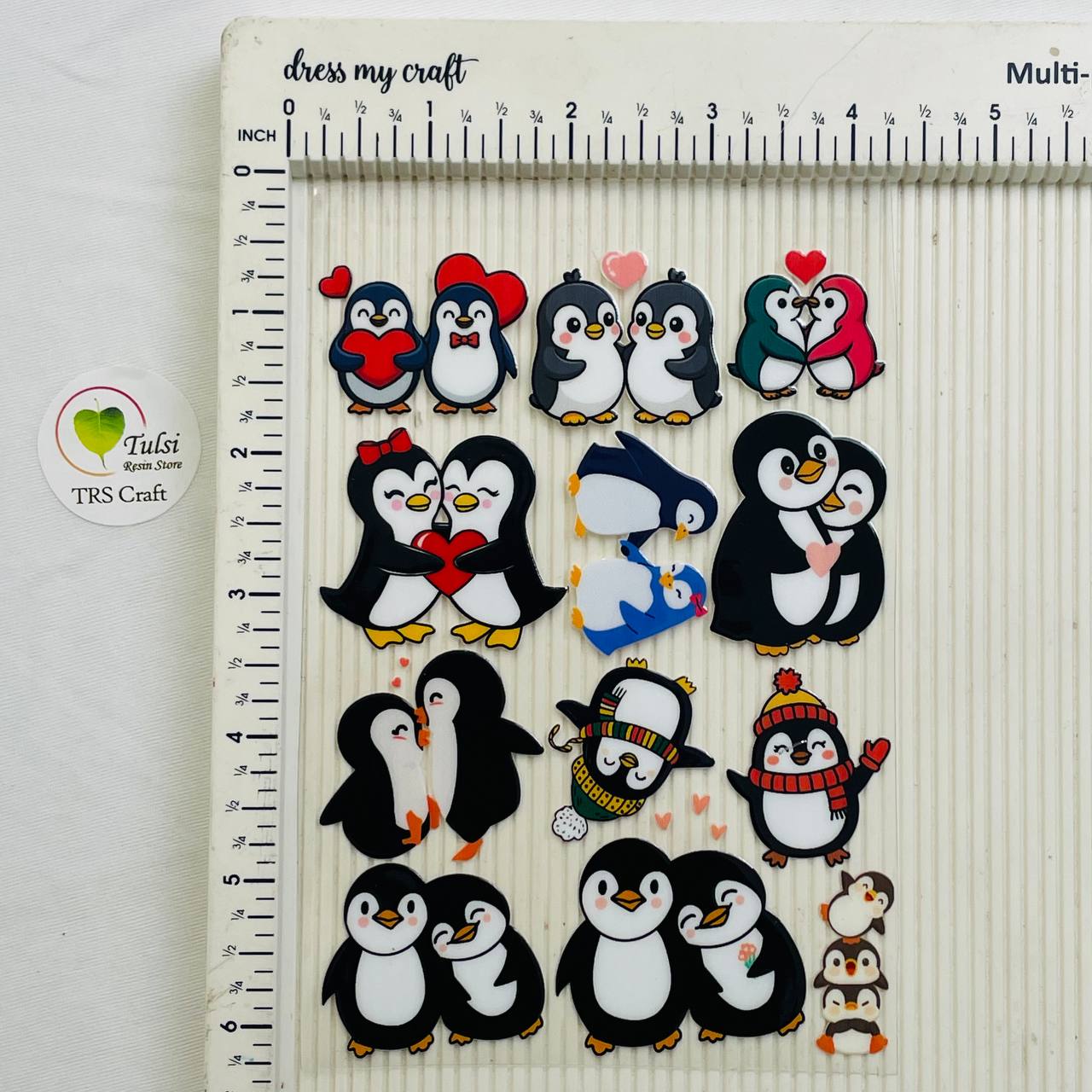 A6 UV DTF Sticker - Couple Penguin (C)