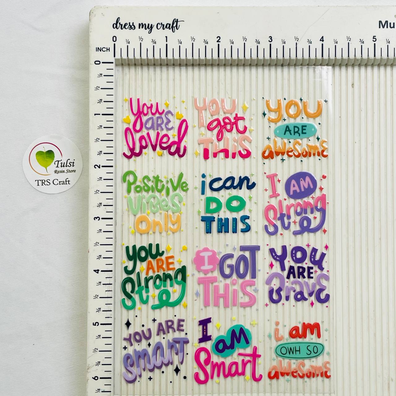 A6 UV DTF Sticker - Positive Caption (B)