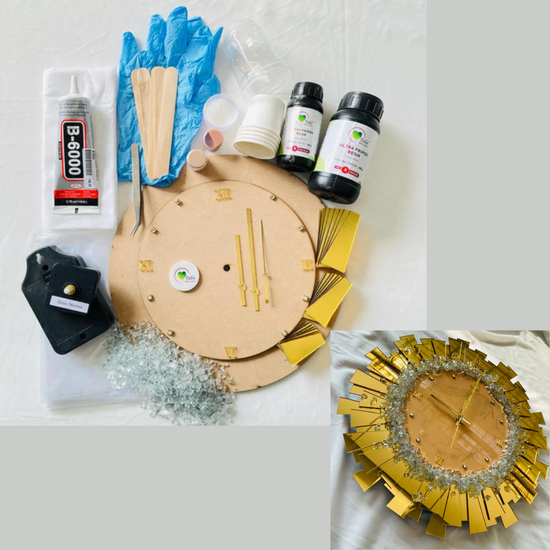 طقم ساعة مرآة DIY