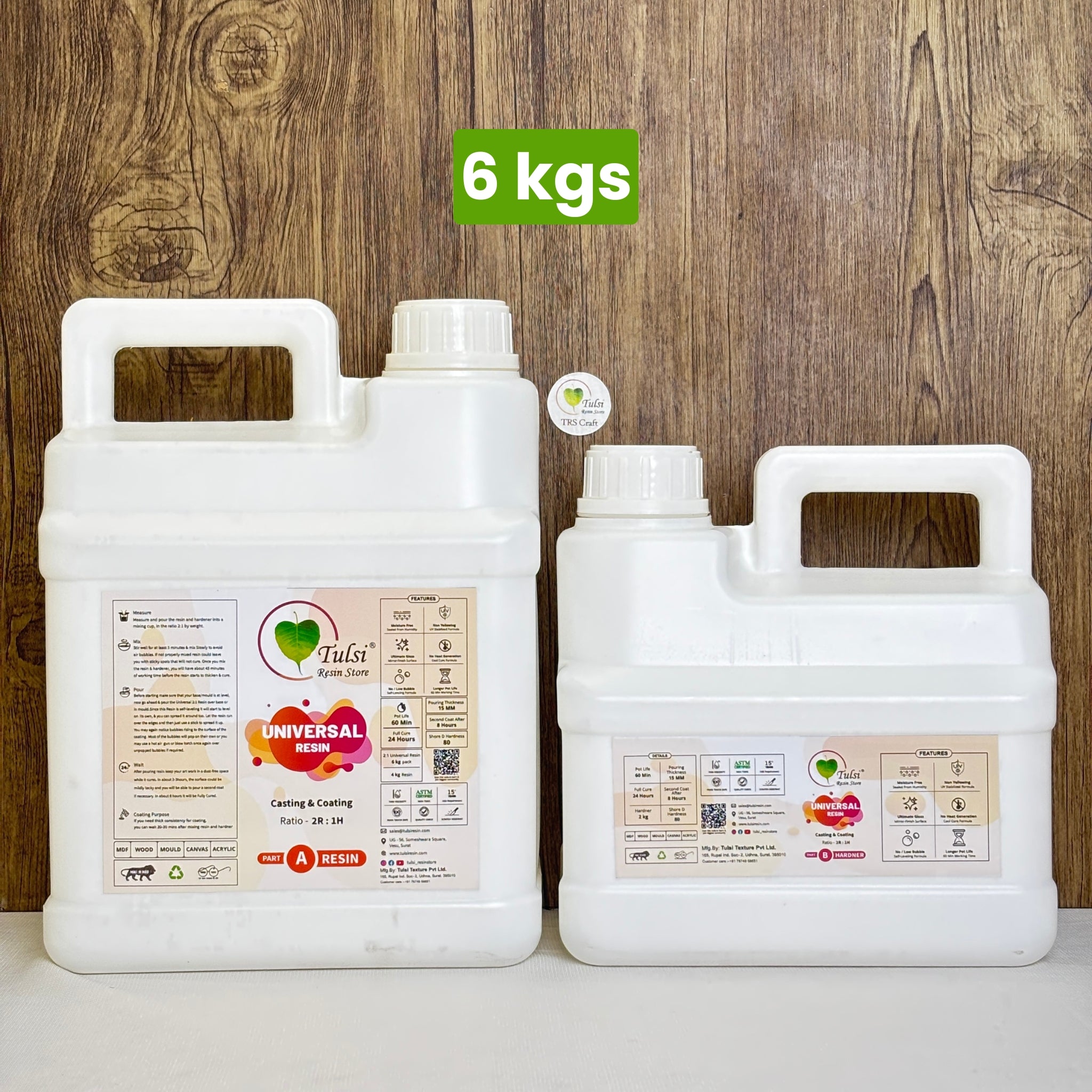 2:1 Universal Resin - Ultimate Multi Use Resin - 6.0 Kg - Tulsi Resin Store