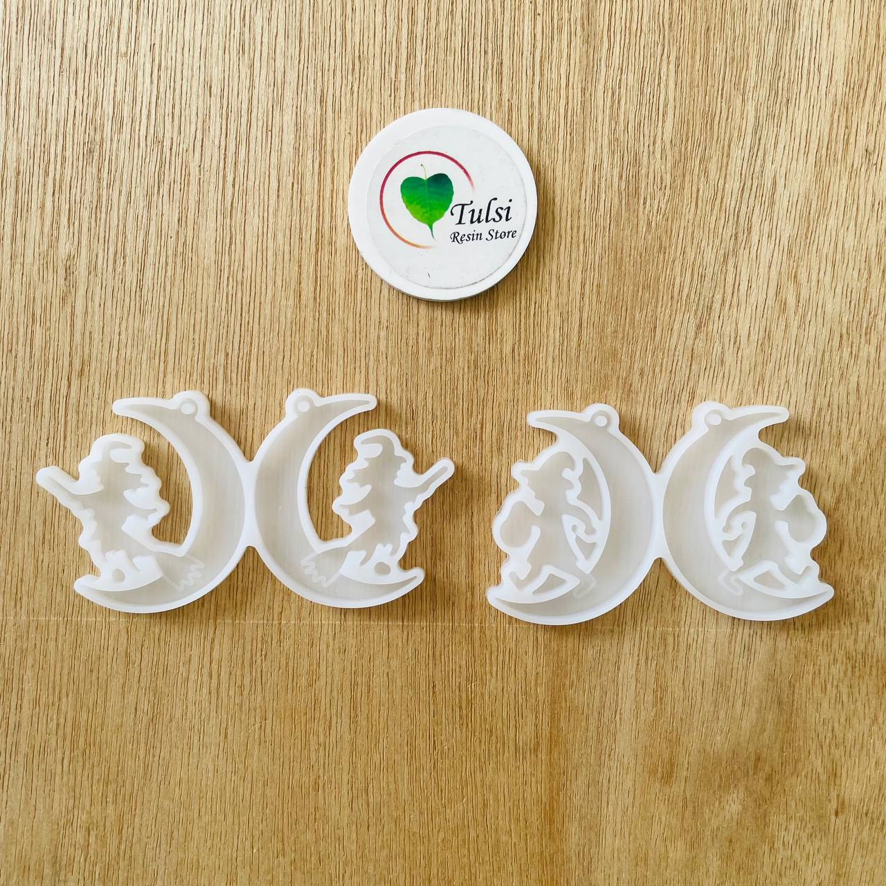 6 Pcs Crescent Earring / Keychain Mould