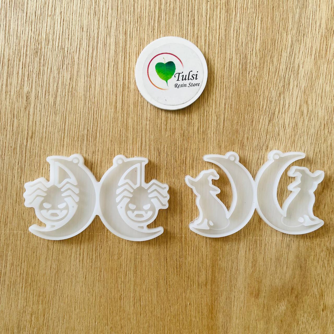 6 Pcs Crescent Earring / Keychain Mould