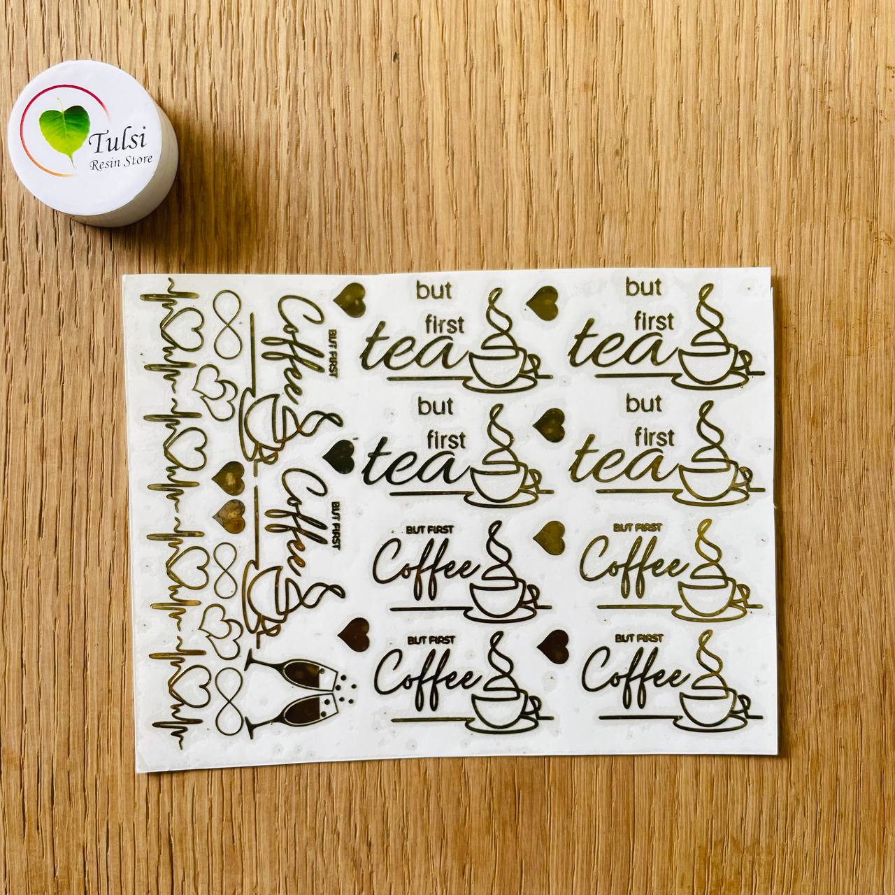 Distash / Defective A6 Metal Sticker - Tea / Coffee (3pc)