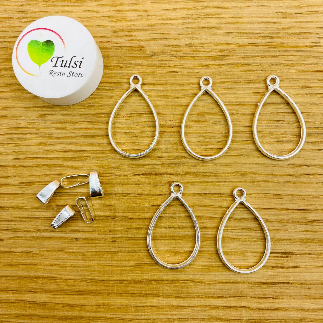 Drop Bazels With Clasp (5 Pc)