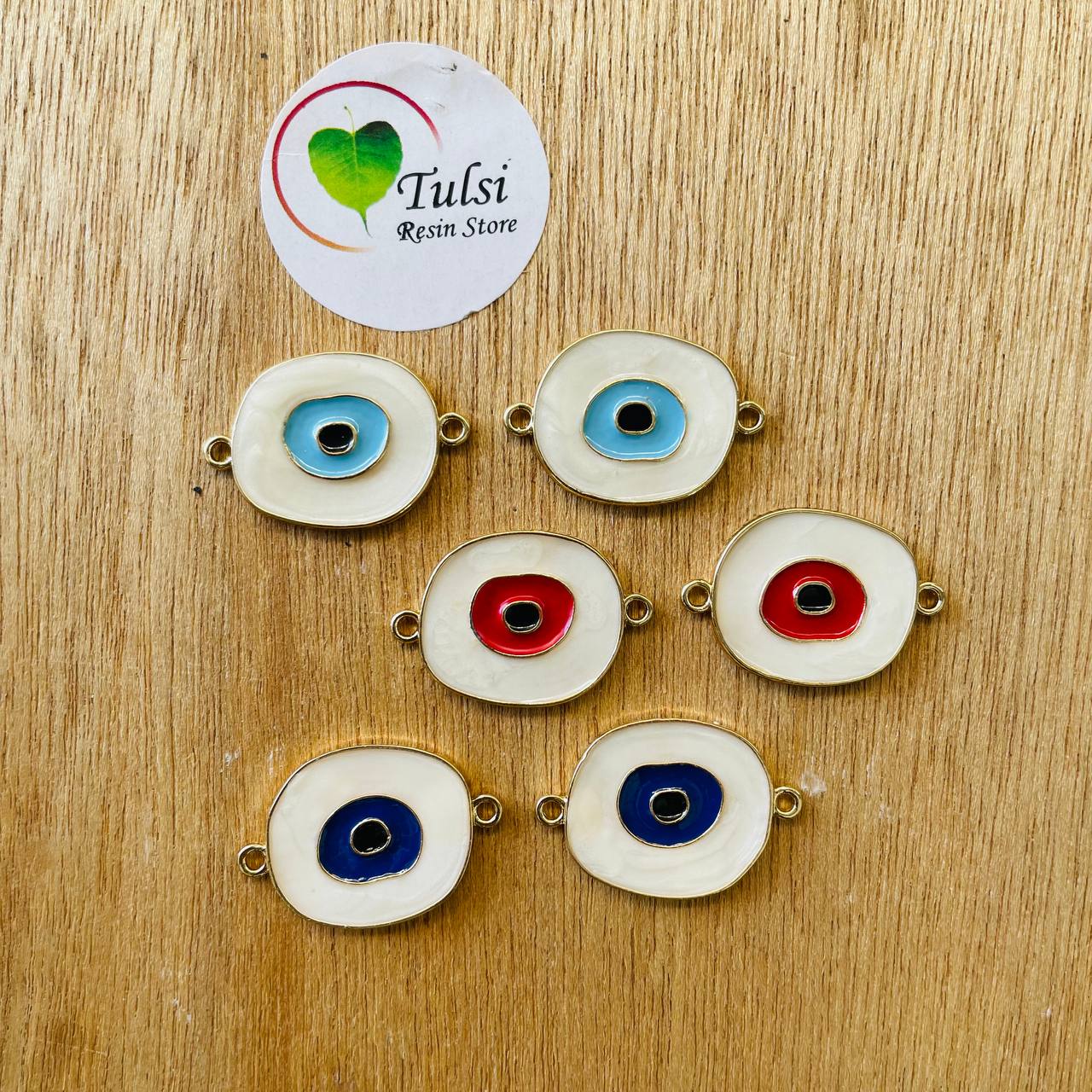 Evil Eye Charm With Two Hooks - J