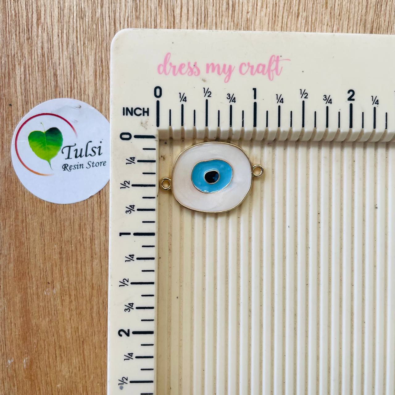 Evil Eye Charm With Two Hooks - J