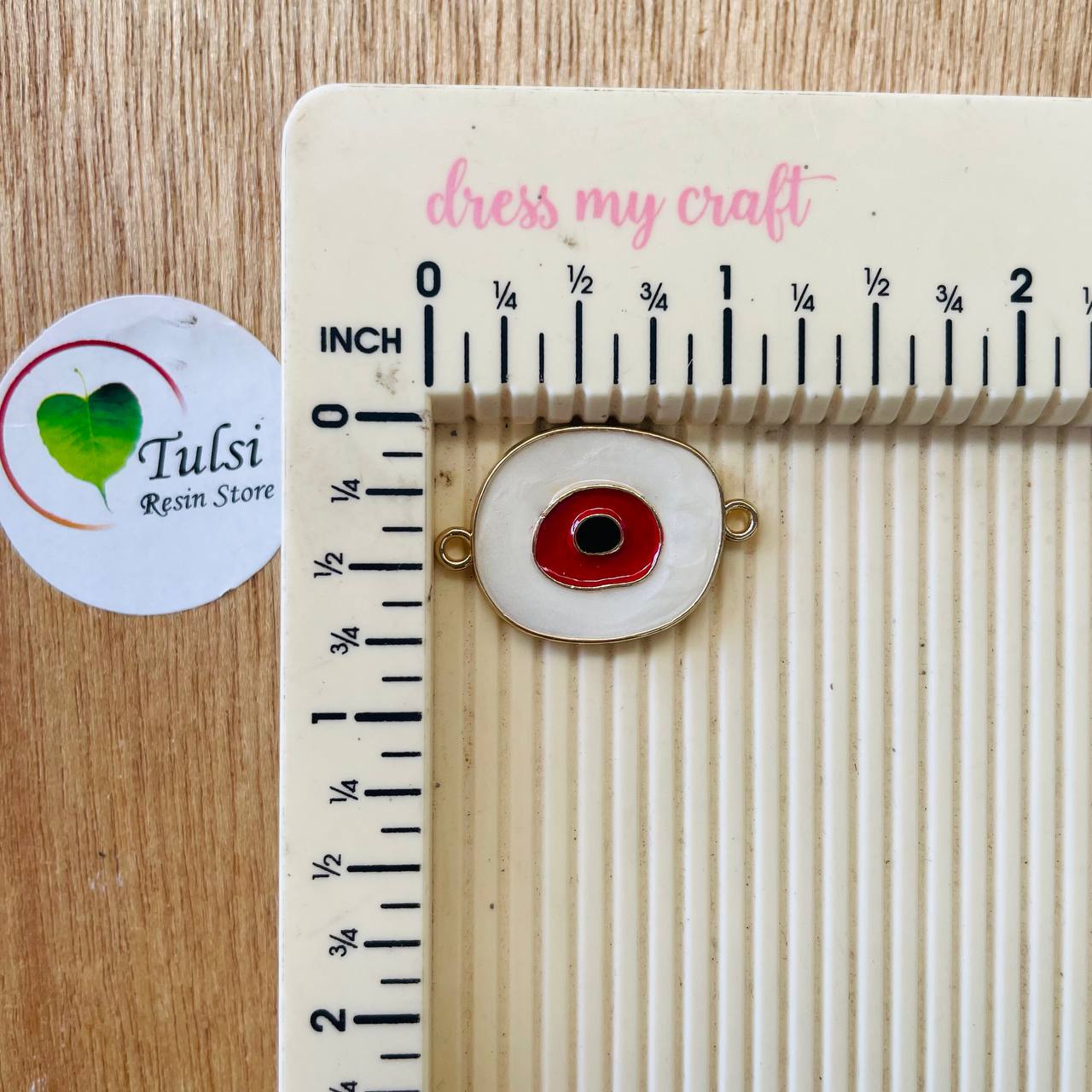Evil Eye Charm With Two Hooks - J