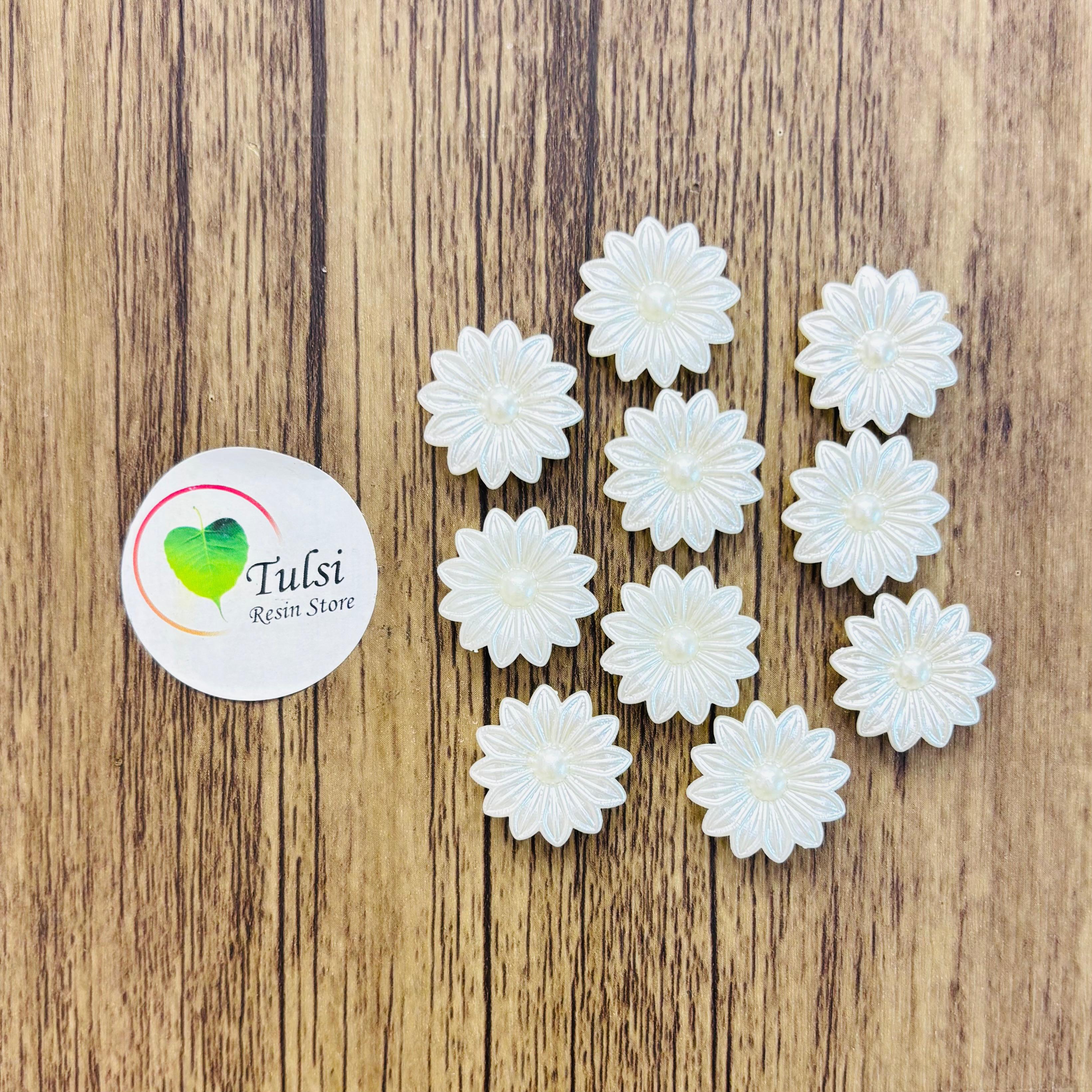 White Plastic Flower - (D)