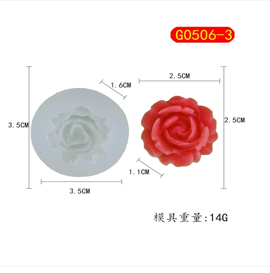 Pink Rose Mould (E)