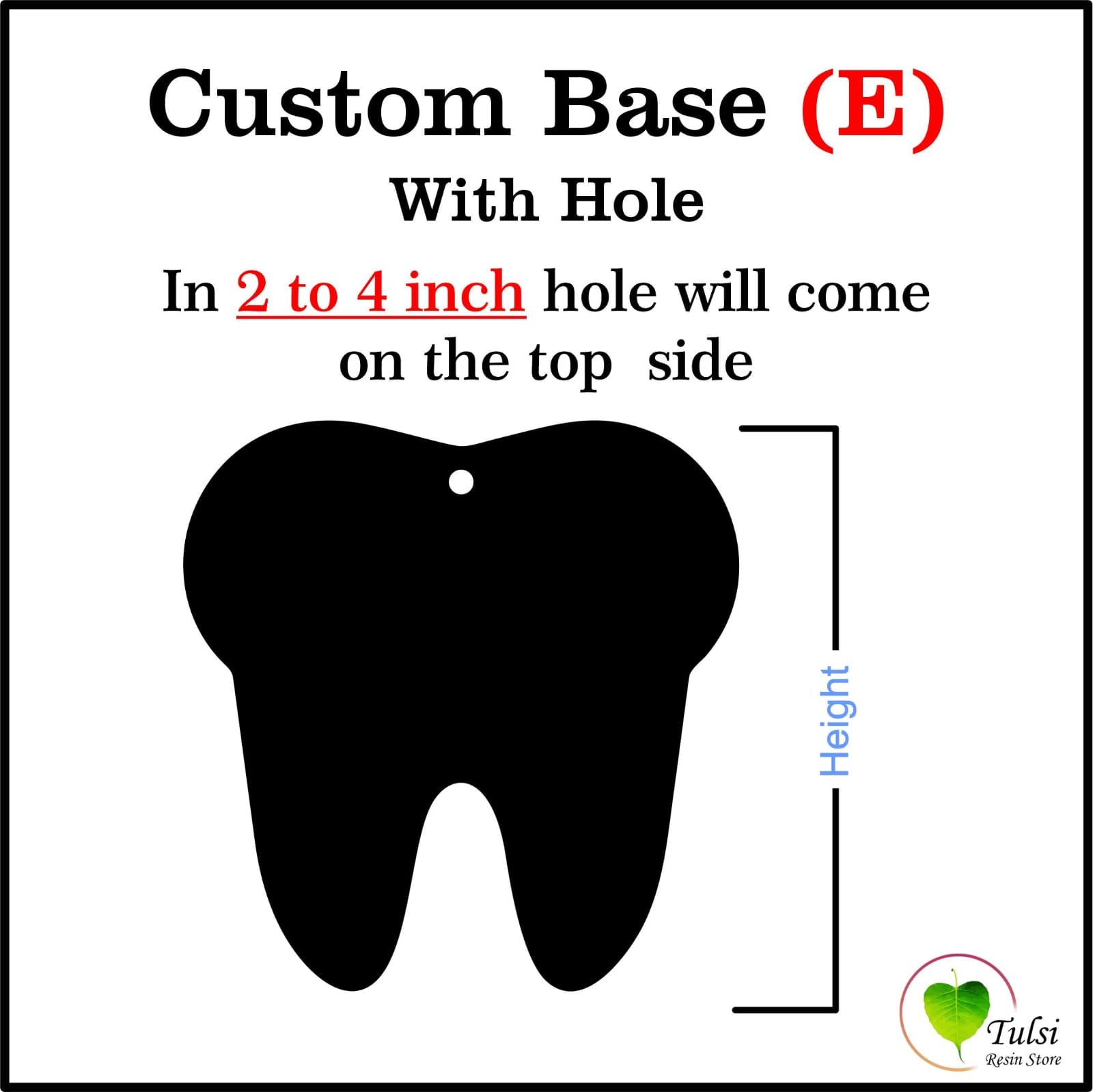 Custom MDF Base (E) - Teeth
